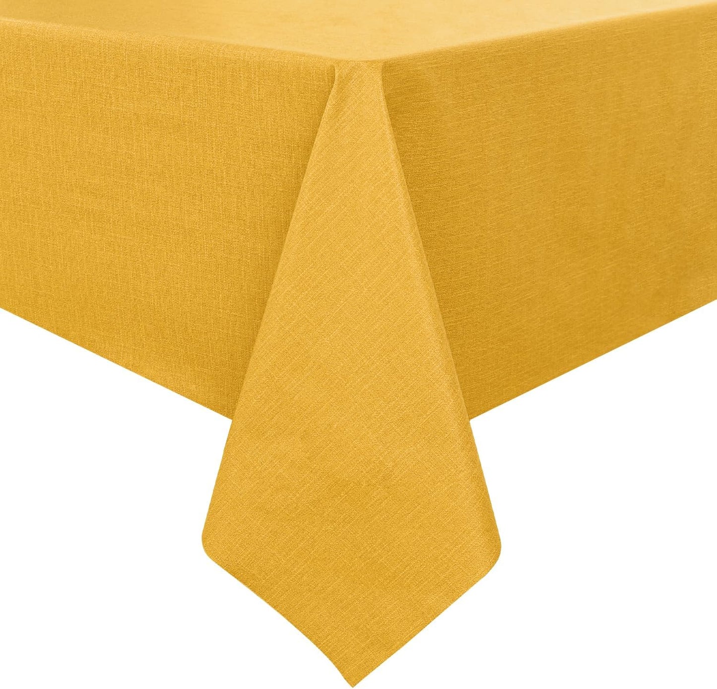 Romanstile Halloween 100% Waterproof PVC Tablecloth, Rectangle Oil Spill Proof Stain Resistant Vinyl Table Cloth, Wipe Clean Plastic Table Covers for Kitchen/Dining/Parties - 60 x 120 Inch, Yellow