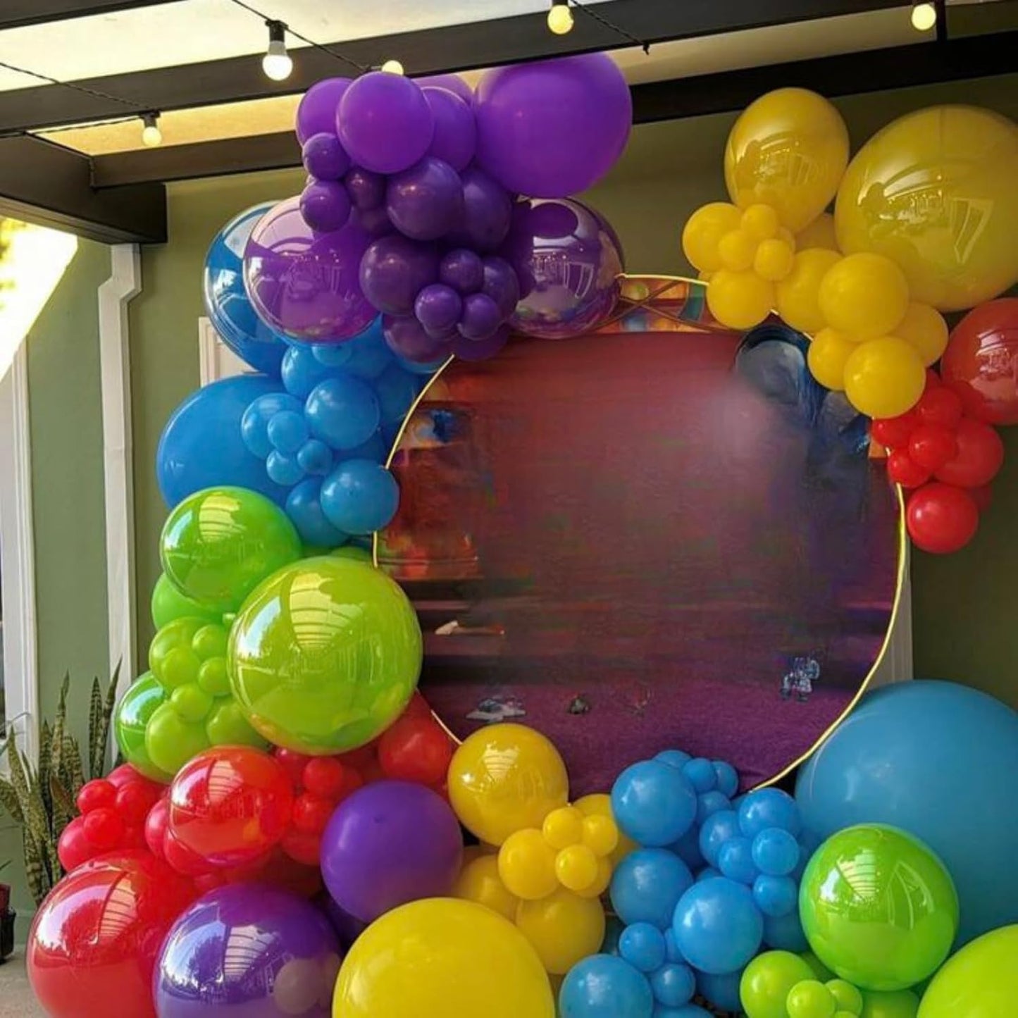 Rainbow Balloon Arch Kit, Multicolor Balloon Arch Kit with 18/12/5 inch Blue Purple Yellow Orange Red Latex Balloon for Birthday Baby Shower Wedding Anniversary Rainbow Party Decorations