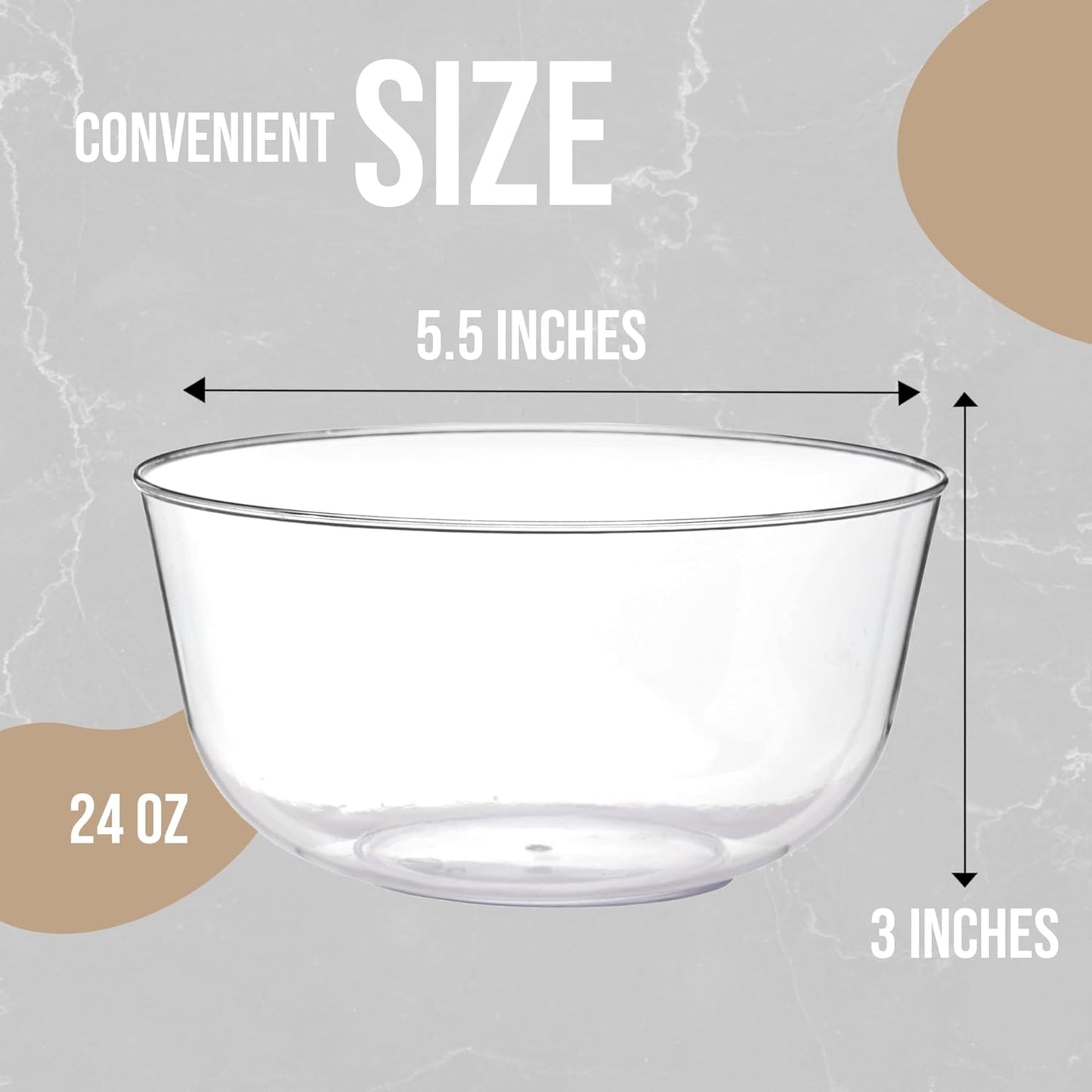 Trendables Plastic Bowls Disposable Bowls 24 Oz Bowl Set Of 20 Clear Silver Rimmed Fancy Plastic Serving Bowls Perfect Plastic Ice Cream Bowls Plastic Salad Bowls Plastic Candy Bowl