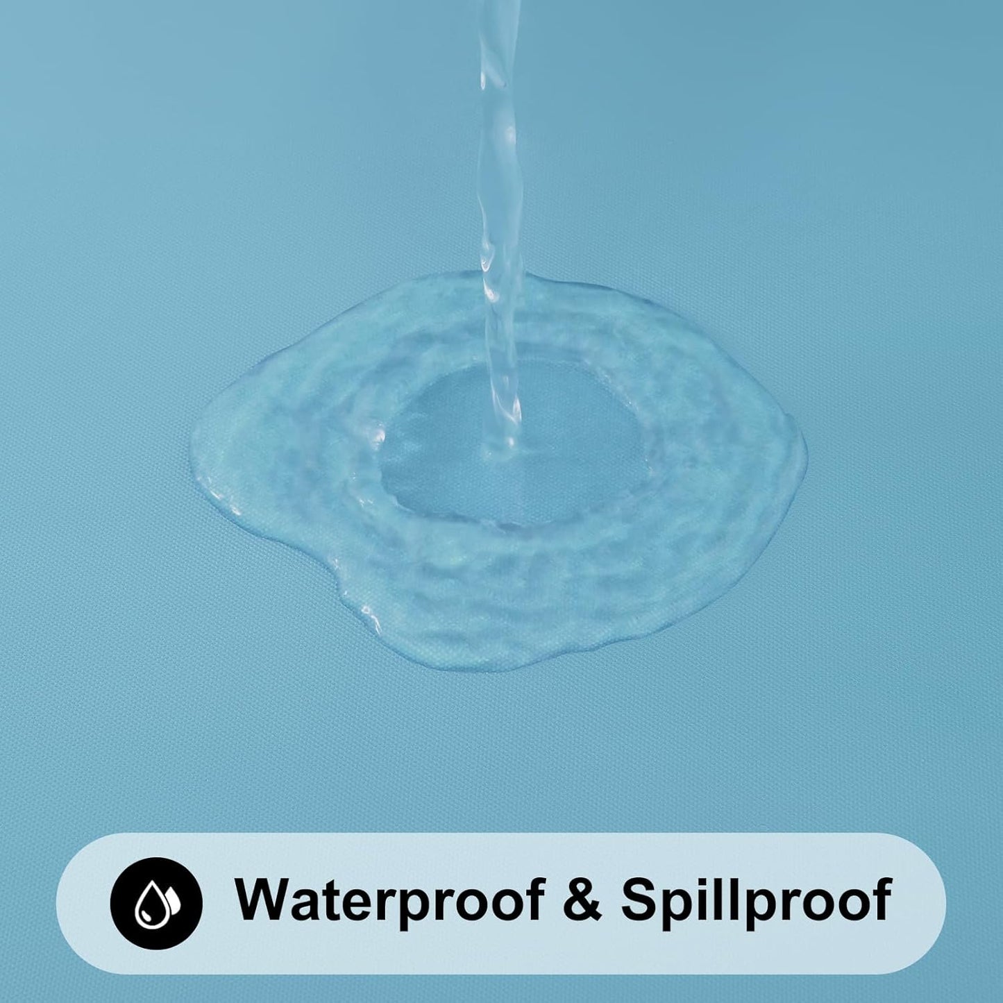 Smiry Rectangle Tablecloth, Elastic Fitted Flannel Backed Vinyl Tablecloths for 4ft Folding Tables, Waterproof Wipeable Table Covers for Indoor, Outdoor, Picnic and Camping (Aqua,24"x48")