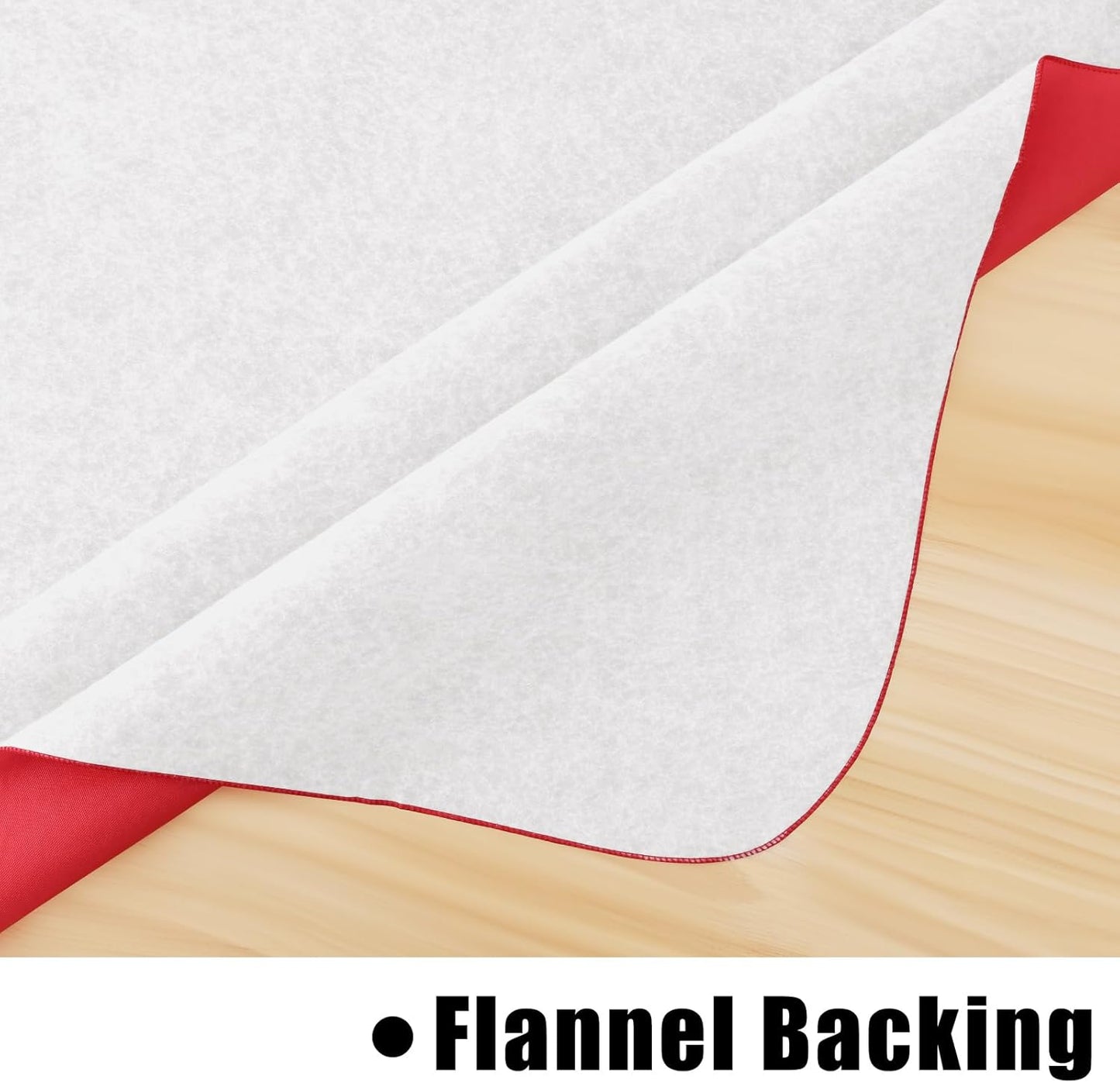 homing 2 Pack Rectangle Vinyl Tablecloth, Waterproof Spillproof Plastic Flannel Backed Table Cloth, Wipe Clean Table Cover for Dining, Christmas, Parties and Holiday (Red, 60" x 120")
