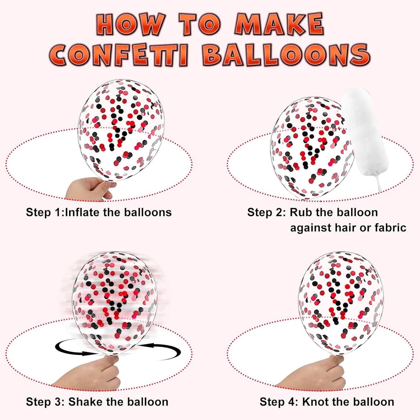 Red Black and White Balloons, 75PCS Red and Black Balloons, 12in and 5in Red White and Black Latex Party Balloons for Casino Theme Party, New Years, Graduation Decorations