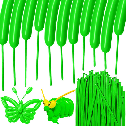 100Pcs Green 260 Balloons, Long Balloon for Tying Balloon Arch, Long Skinny Balloons for Twisting Ballons Animal balloons Birthday Party Wedding Festival Decorations