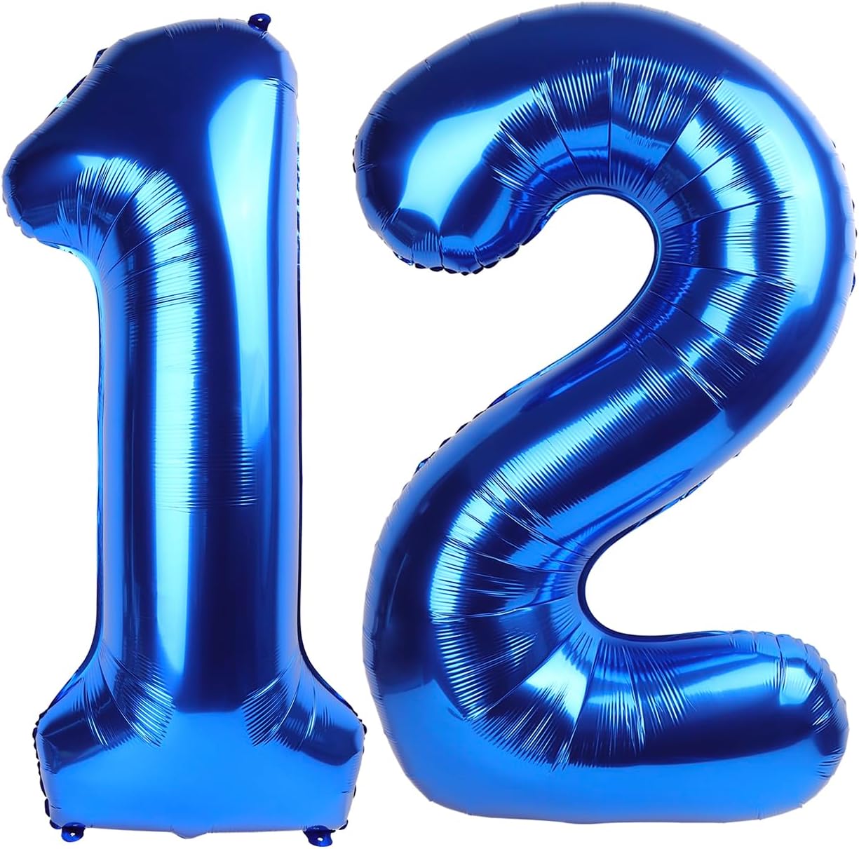 Navy Blue Number 12 Balloon 40 inch, 12 Number Balloons, 12th Navy Blue Birthday Decorations, 12 Year Old Girls Boys Blue Party Supplies