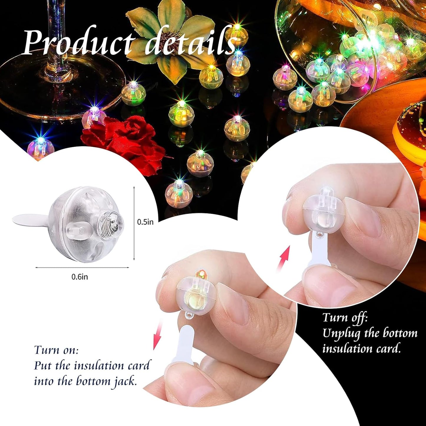 200pcs Balloon Lights Cool White&Rainbow Mini Led Lights Round Long Standby Time Ball Lamps Paper Lantern Balloon Liamps for Easter Birthday Party Christmas Halloween Decoration