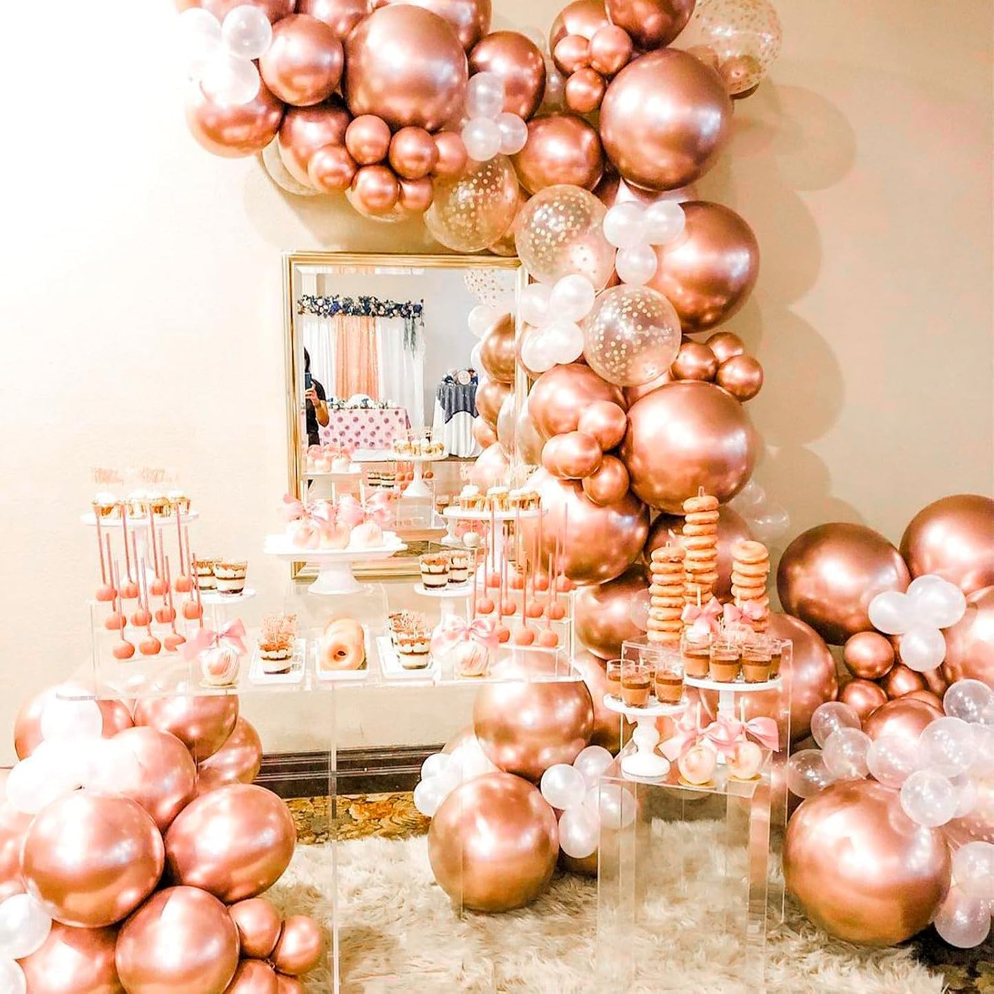 PartyWoo Metallic Copper Balloons 50 pcs 12 Inch Chrome Copper Fall Brown Balloons for Graduation Baby Shower Gender Reveal Engagement New Year Thanksgiving Birthday Party Decorations Copper-G115