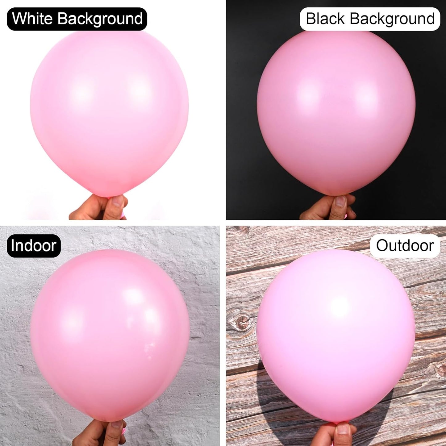 Pastel Pink Balloons, 150 pcs Different Sizes Pack of 18 Inch 12 Inch 10 Inch 5 Inch Baby Pink Balloons for Balloon Garland Balloon Arch as Birthday Party Wedding Decorations