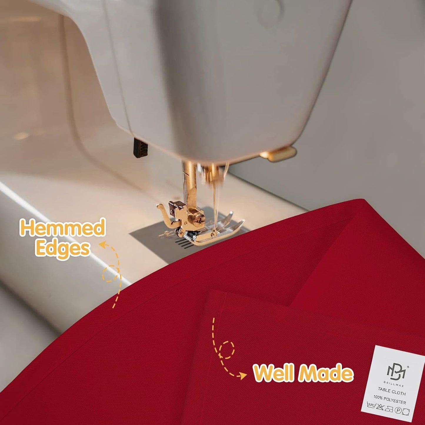 BRILLMAX 6 Pack Burgundy Tablecloths for 6 Foot Rectangle Tables 60 x 102 Inch - 6ft Rectangular Bulk Linen Polyester Fabric Washable Cloth Cover for Wedding Reception Banquet Birthday Party