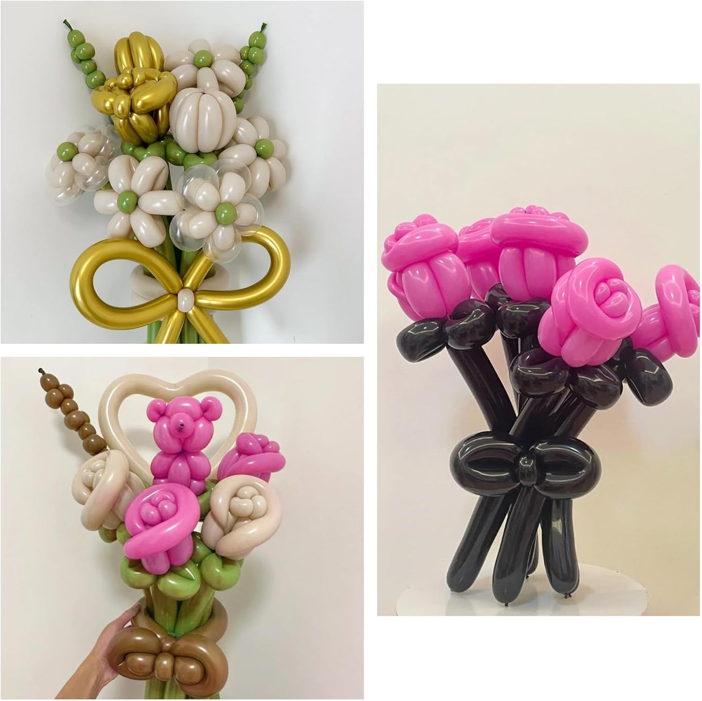 100Pcs Hot Pink 260 balloons, Thickening Latex Rose Red 260q Balloons for Animal Model, Long Twisting Balloons for Halloween Xmas Presents, Animal Shape Weddings, Birthdays Clowns. (Retro rose red)