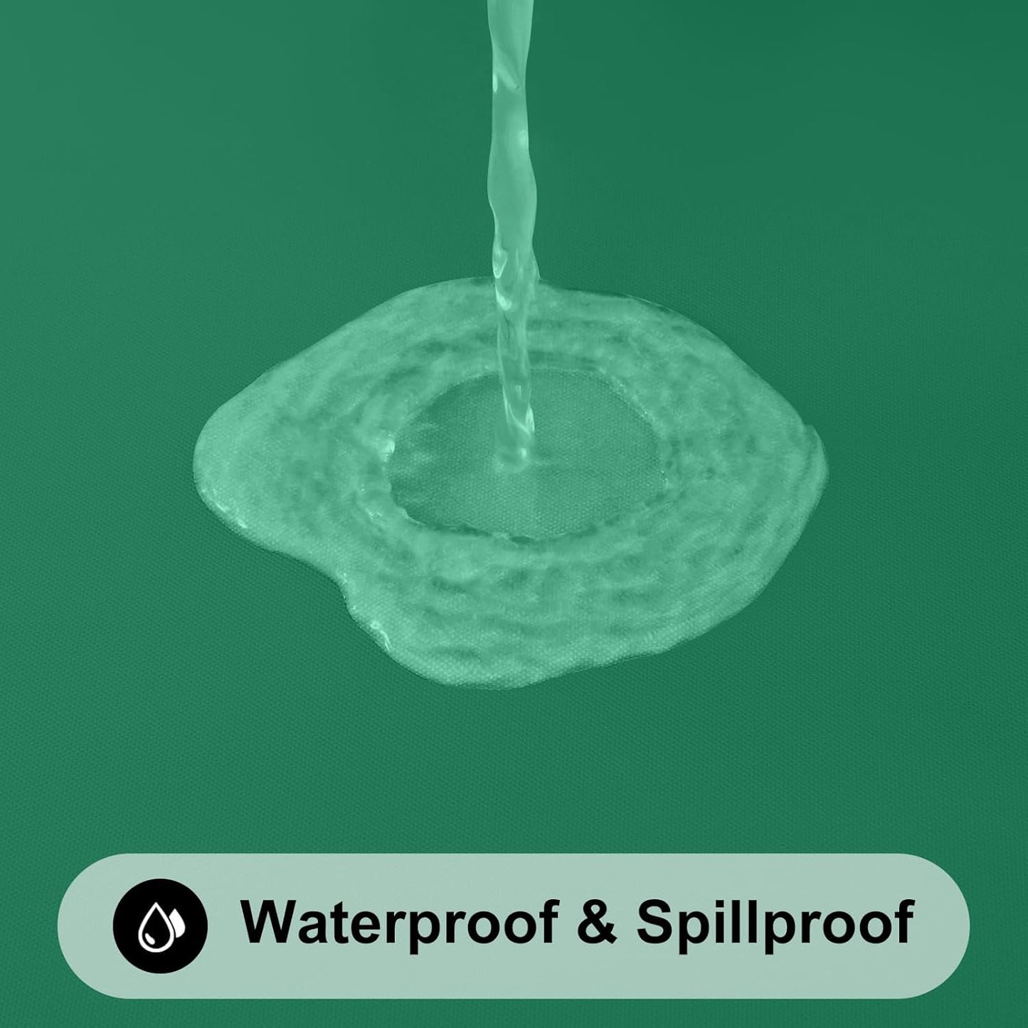 Smiry Rectangle Tablecloth, Elastic Fitted Flannel Backed Vinyl Tablecloths for 6ft Folding Tables, Waterproof Wipeable Table Covers for Indoor, Outdoor, Picnic and Camping (Emerald Green, 30"x72")