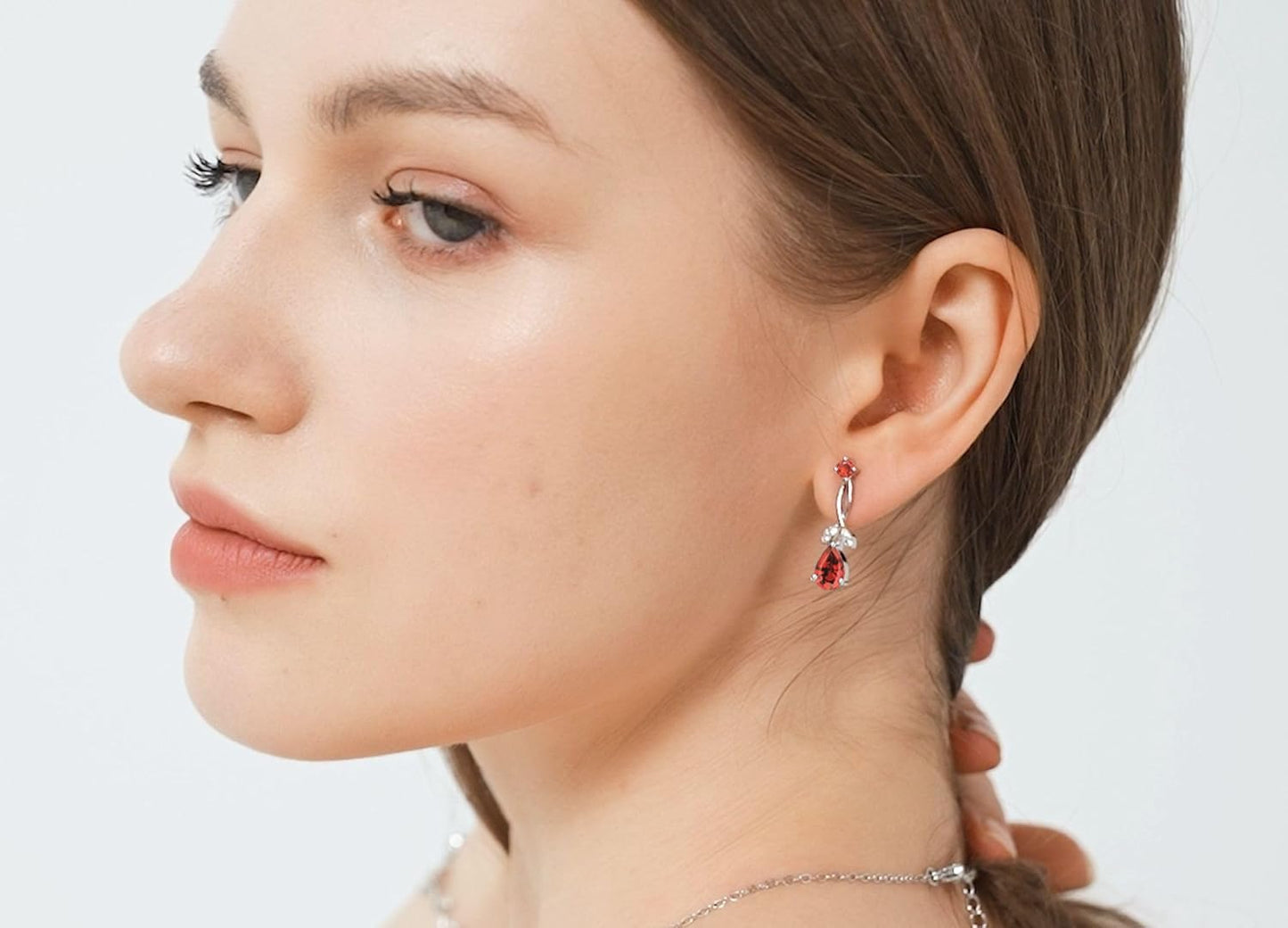 GZWHD Wedding Jewelry Sets for Bride Bridesmaid Women Cubic Zirconia Necklace Earrings Bracelet Set Gift for Mother Friend Wife Daughter Sister Party Prom Jewelry