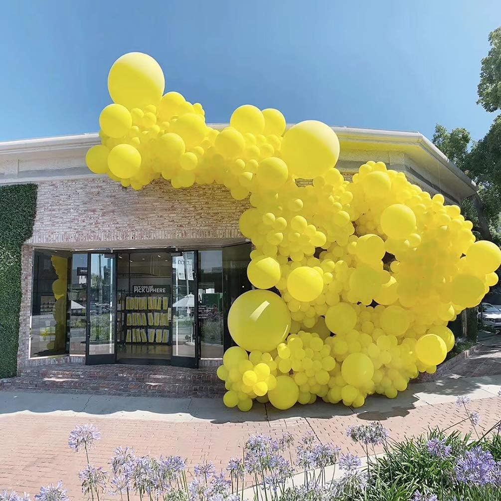 IN-JOOYAA 10Pcs 24 Inch Balloons Yellow Giant Round Balloons Large Balloon For Wedding Baby Shower Birthday Party Decorations