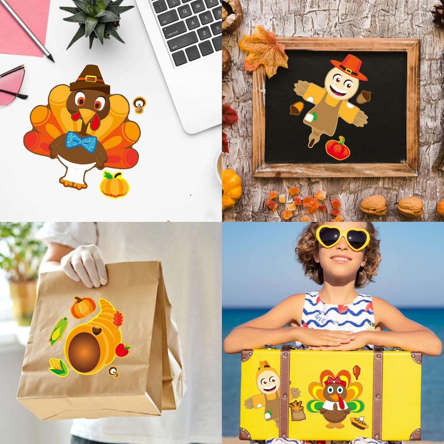 Thanksgiving Stickers for Kids 40 Sheets Make a Turkey Face Sticker Thanksgiving Party Games Favors Supplies Turkey Games Crafts Stickers Autumn Fall Sticker Thanksgiving Decorations Teacher Reward