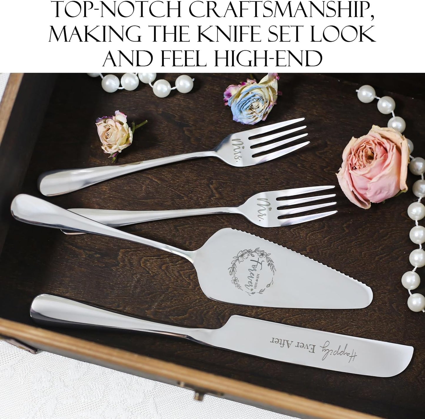 Wedding Champagne Flutes Cake Knife and Server set,mr. and mrs. Champagne Flutes for Newly engagement,Bridal Shower Gifts,Wedding Gifts Engagement present for couple