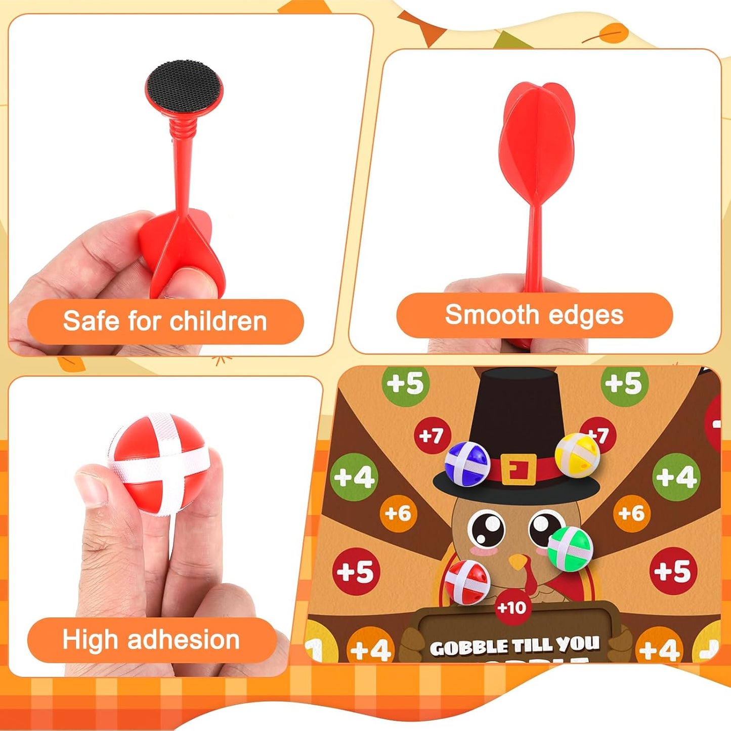 Games for Family, Office, Kids Dart Board Games with 12 Sticky Balls & 8 Darts