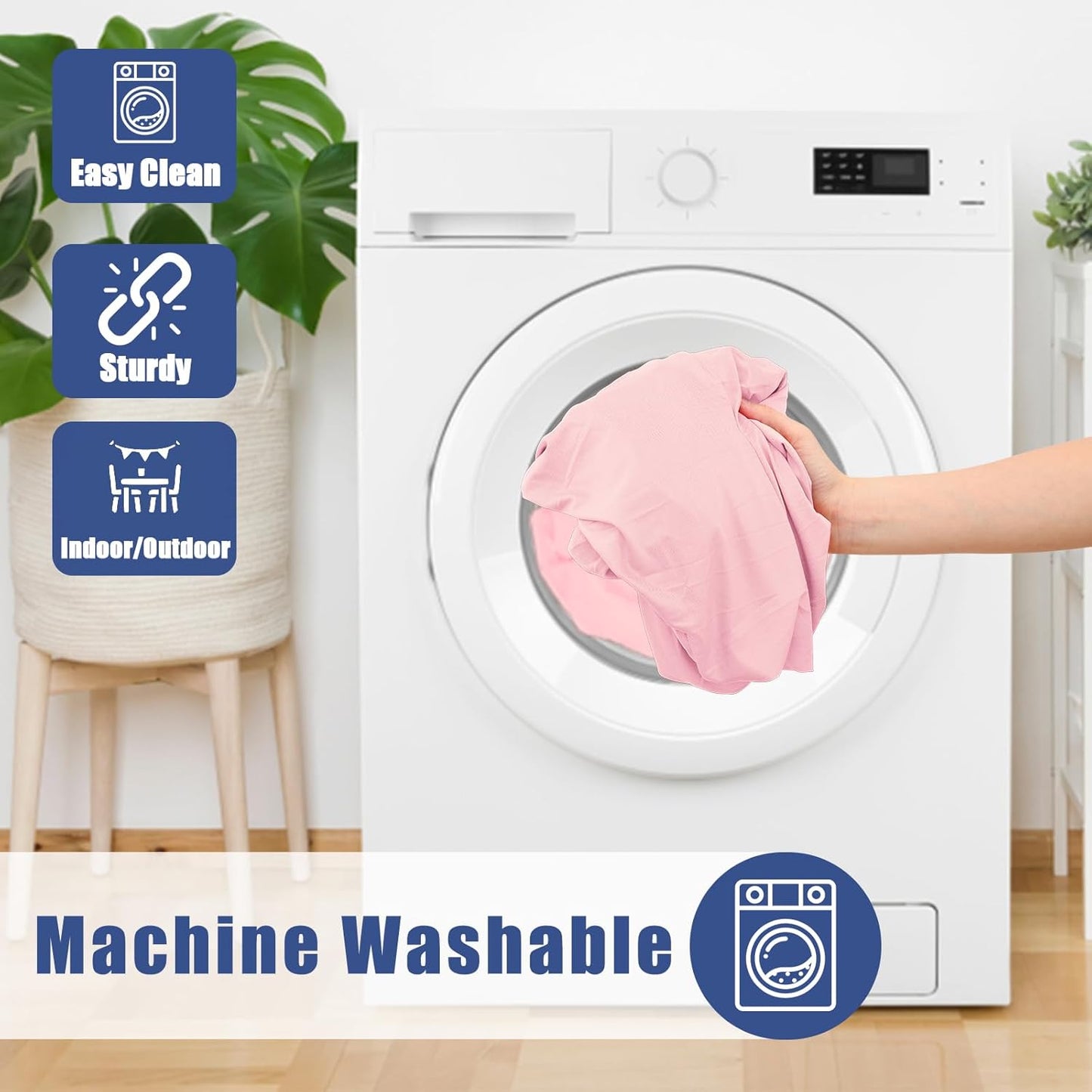 Spandex 4 Foot Rectangle Table Cloth 2 Pack, Elastic Fitted Tablecloths for Picnic, Stretch Washable Patio Table Cover for Outdoor, Camping, Banquet and Parties (Pink, 30"x48")