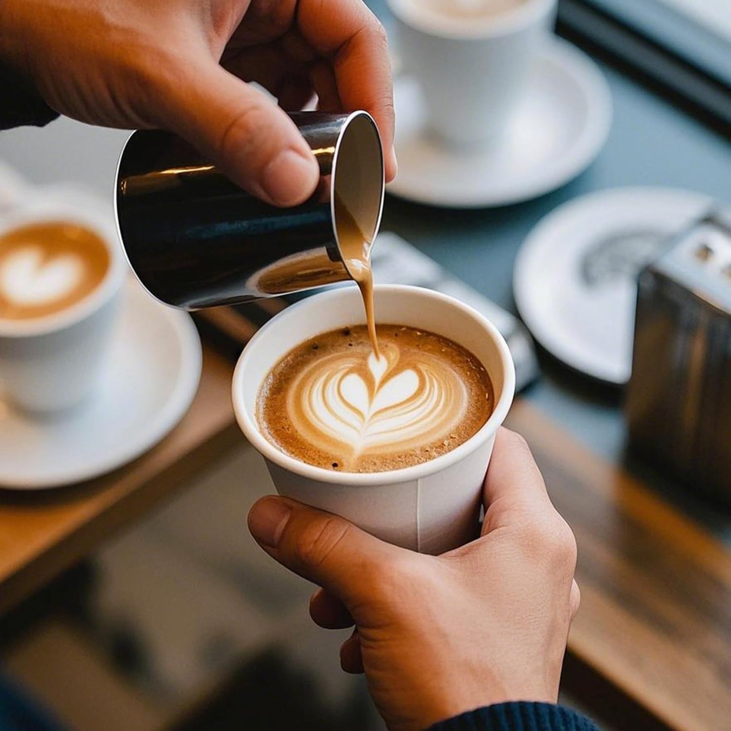 500 Pack Coffee Cups 8 oz White Disposable Paper Cups, Hot Beverage Drinking Cup for Parties, Travel, and Events