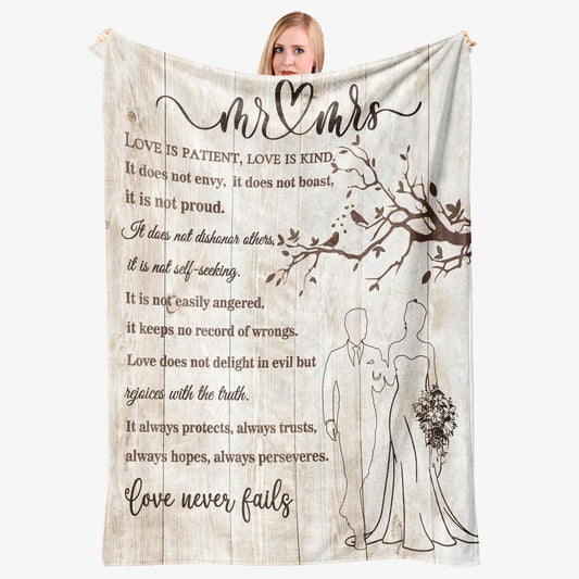 Wedding Gifts for Couples 2025 Soft Blanket, Bridal Shower Gifts for Bride to Be, Anniversary Romantic Gifts for Her, Wedding Gifts for Newlyweds Wedding Throw Blanket 60 * 80