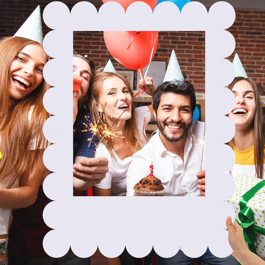32 x 24 Inch Photo Booth Selfie Frame Prop Booth for Birthday Event Parties Large Blank DIY Cutout Props for Funny Decoration Christmas, Holiday Supplies