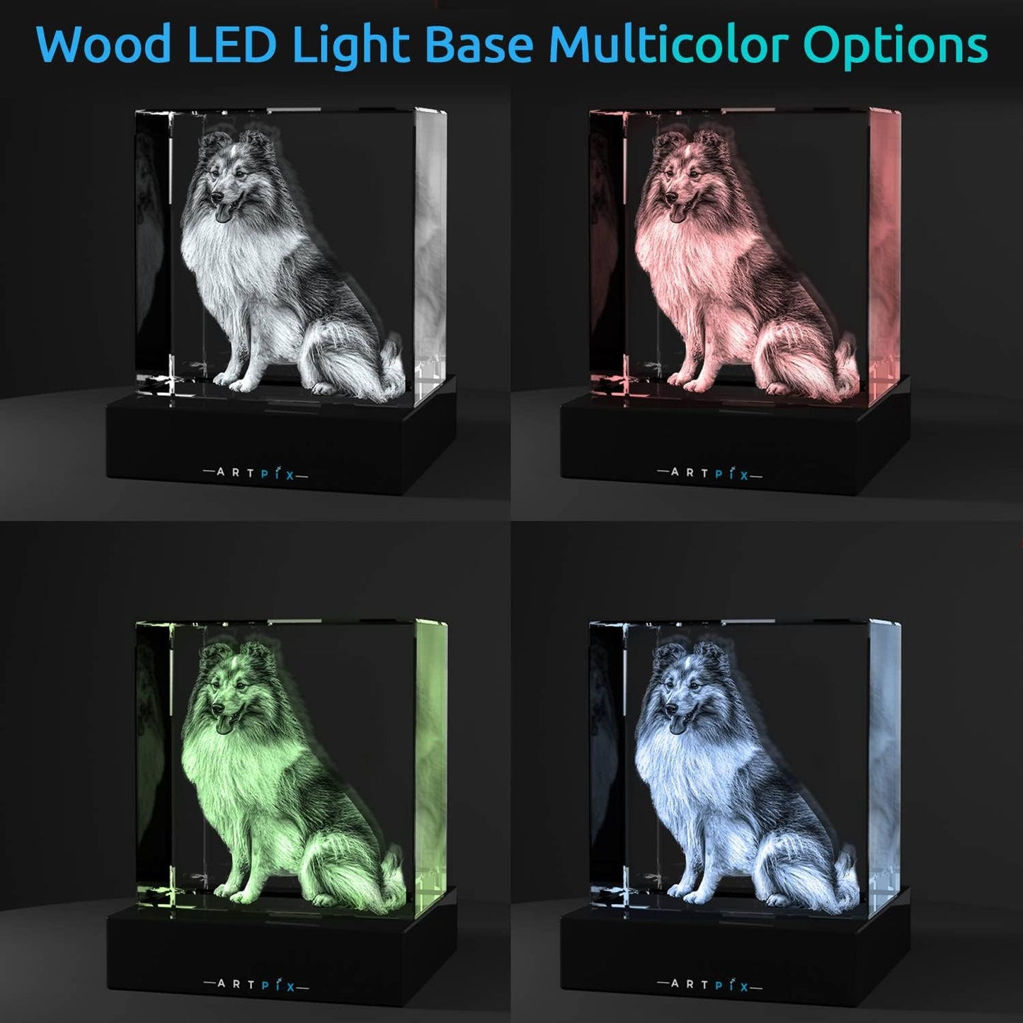 ArtPix 3D Crystal Photo, Christmas Personalized Gifts for Women, Wife, Her, Him, Men, Husband, Grandma, Great Xmas Customized Gift With Your Own Photo, Custom Glass 3D Laser Etched Picture Wedding