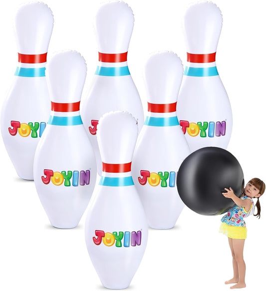 JOYIN Giant Inflatable Bowling Set for Kids and Adults, Christmas Birthday Party Games, Kids Education Motor Skills Toys