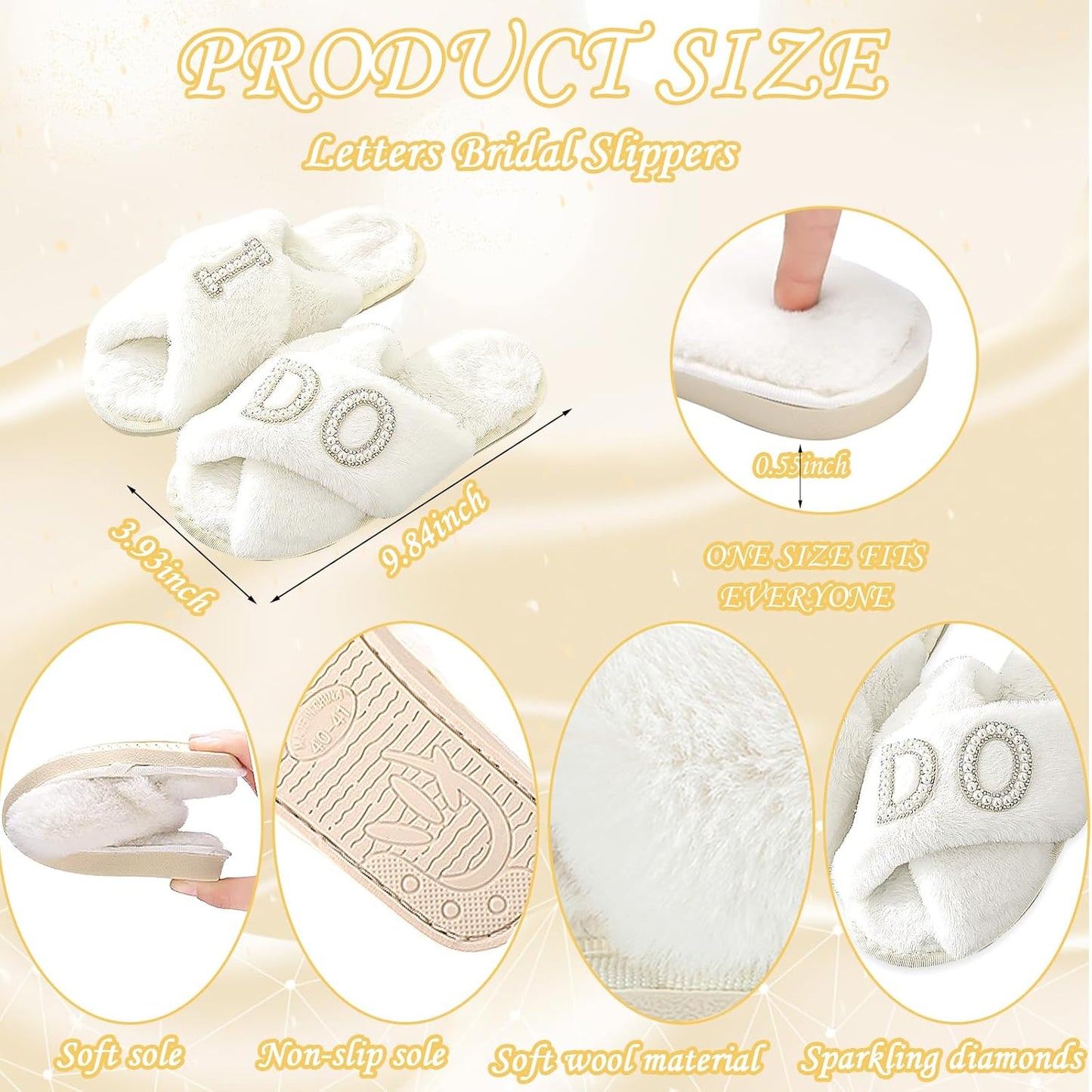 Bride To Be Gift Set - Makeup Bag, Slippers, Robe, Hair Clip - Wedding Gifts