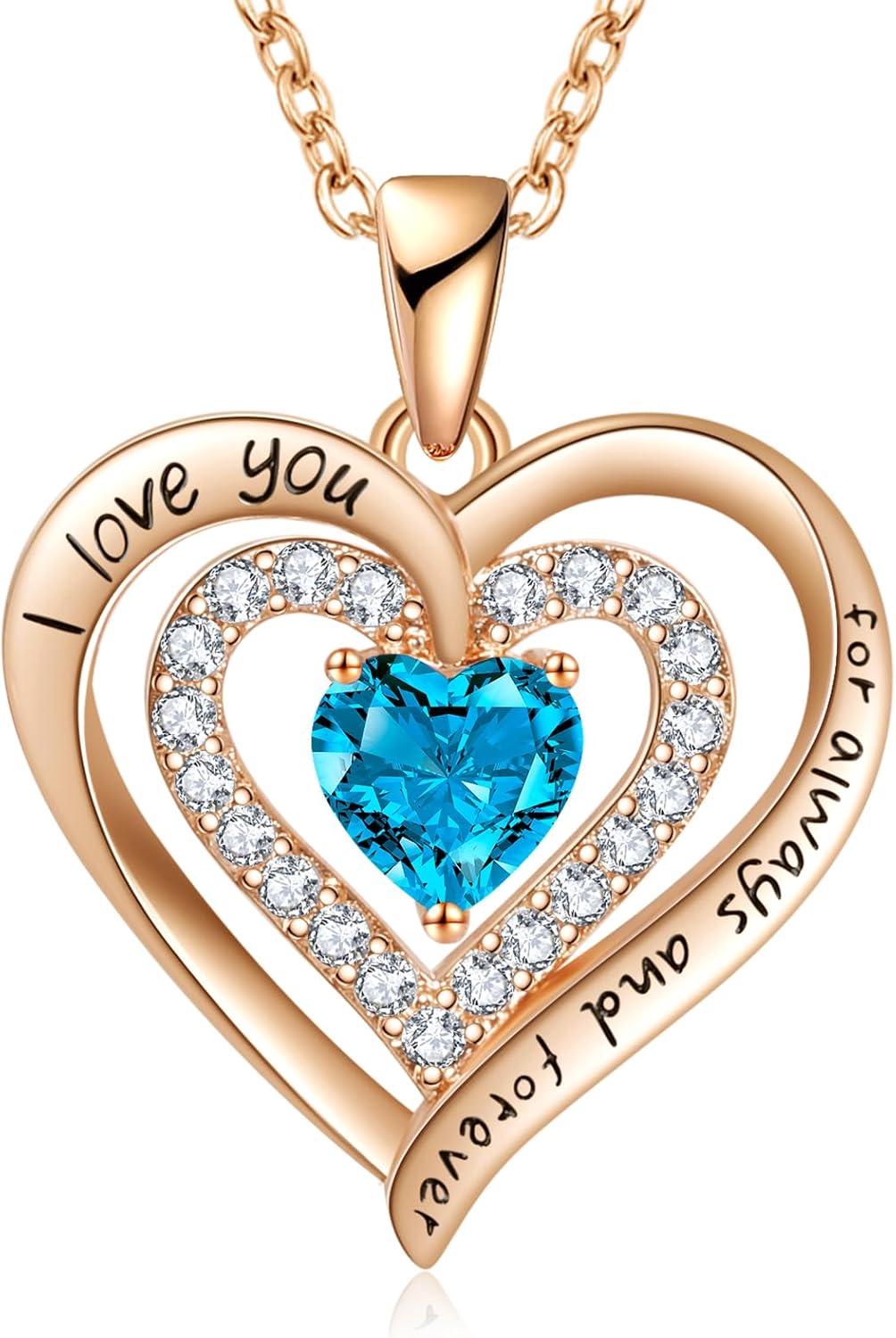 REDBEE Necklaces for Women Birthstone Heart Necklace Jewelry for Wife Girlfriend Woman Necklace