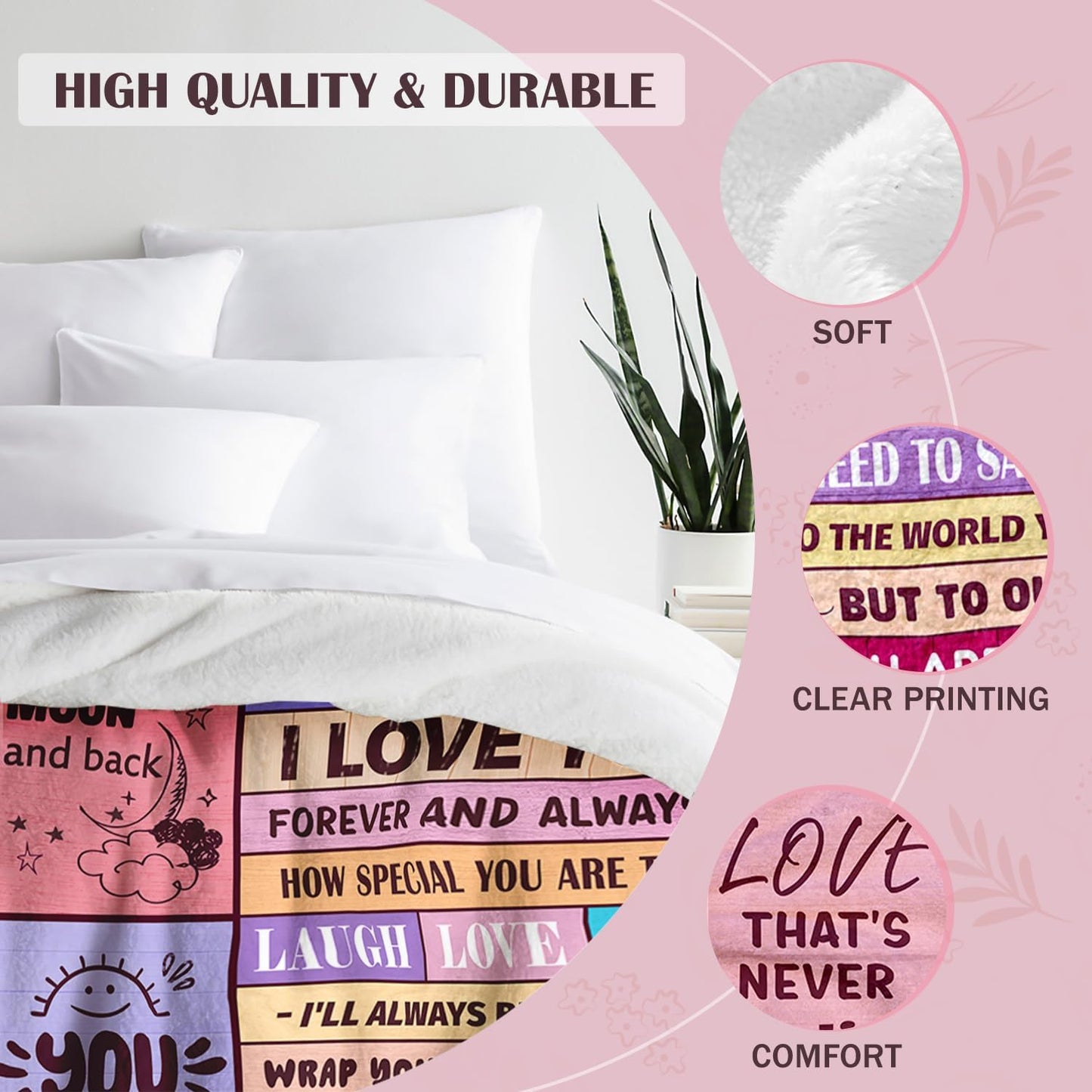 Mom Birthday Gifts from Daughter & Son - Best Mom Ever Gifts - Presents for Moms - Christmas Valentines Day Mothers Day Birthday Gift Ideas for Moms - Gift for Mother - To My Mom's Blanket 50"x60"