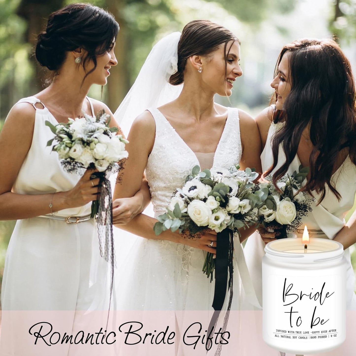 Bride to Be Gifts for Women,Unique Engagement Anniversary Wedding Candles Gift for Her,Bridal Shower Scented Candle for Bride(9oz)