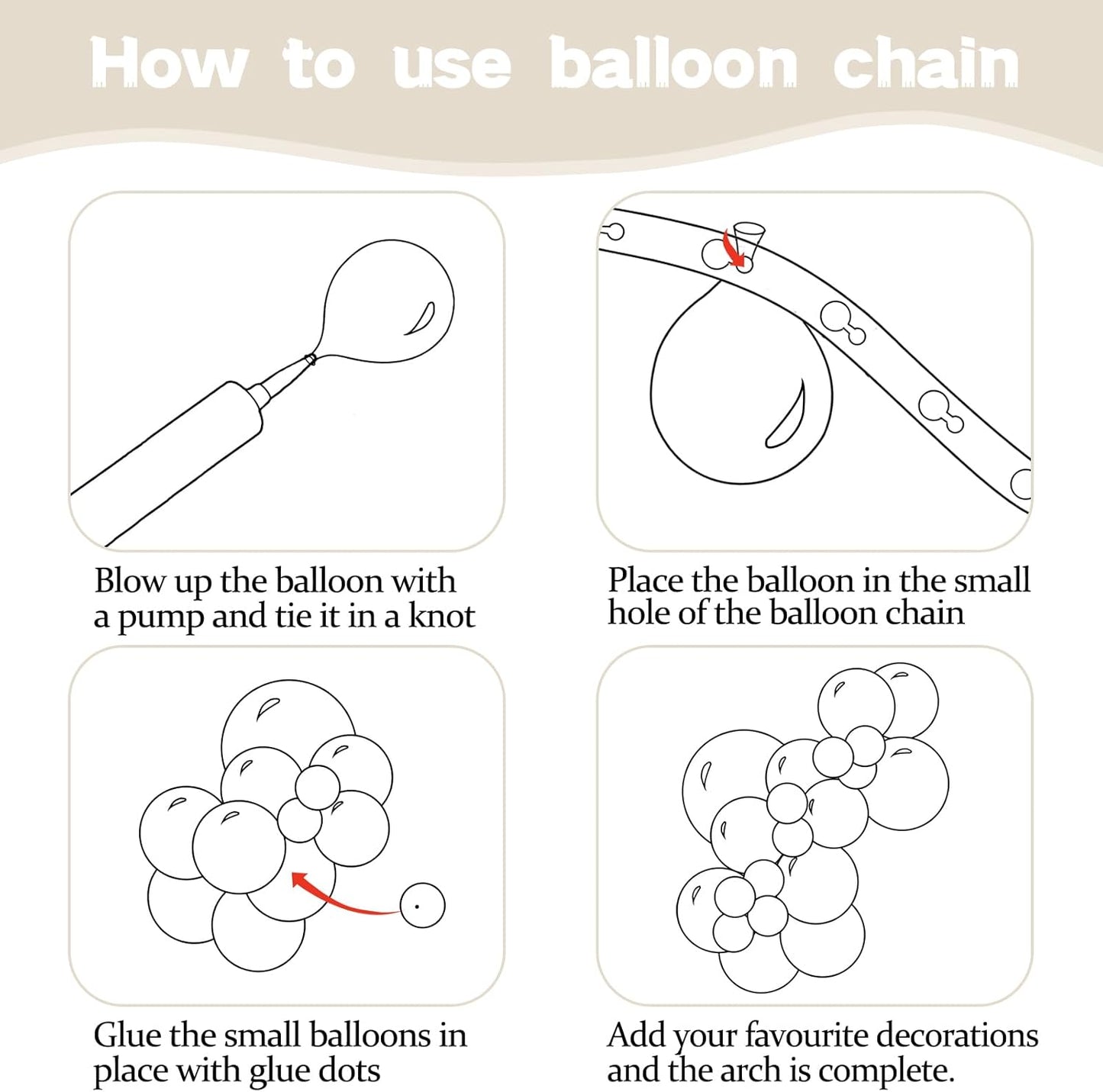 134Pcs Sand White Balloons Different Sizes 5 10 12 18 Inch sand white Latex Balloon for Birthday Wedding Baby Shower. (Sand white)