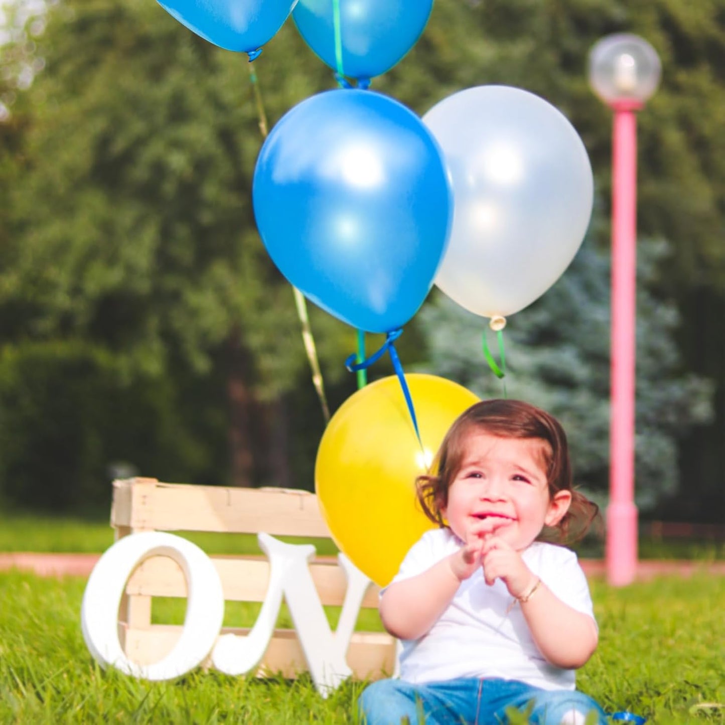 120 Pack Pearl Blue Balloons, Bright 12 inch Royal Blue Latex Party Balloons for Birthday Wedding Baby Shower Halloween.