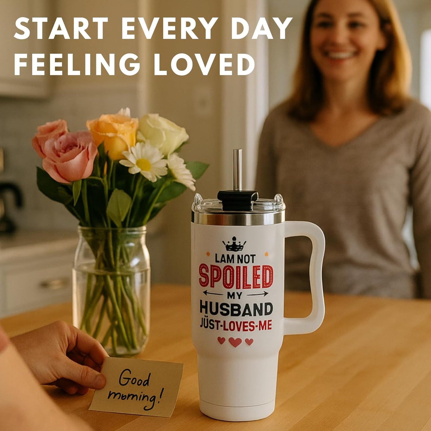 Christmas Gifts for Wife from Husband, Anniversary Wedding Gifts for Wife, Wifes Birthday Gift Ideas, Wifey Cup Present for Her - Wife Gift for Valentine's Day, Christmas - Wives Coffee Mug 40 Oz