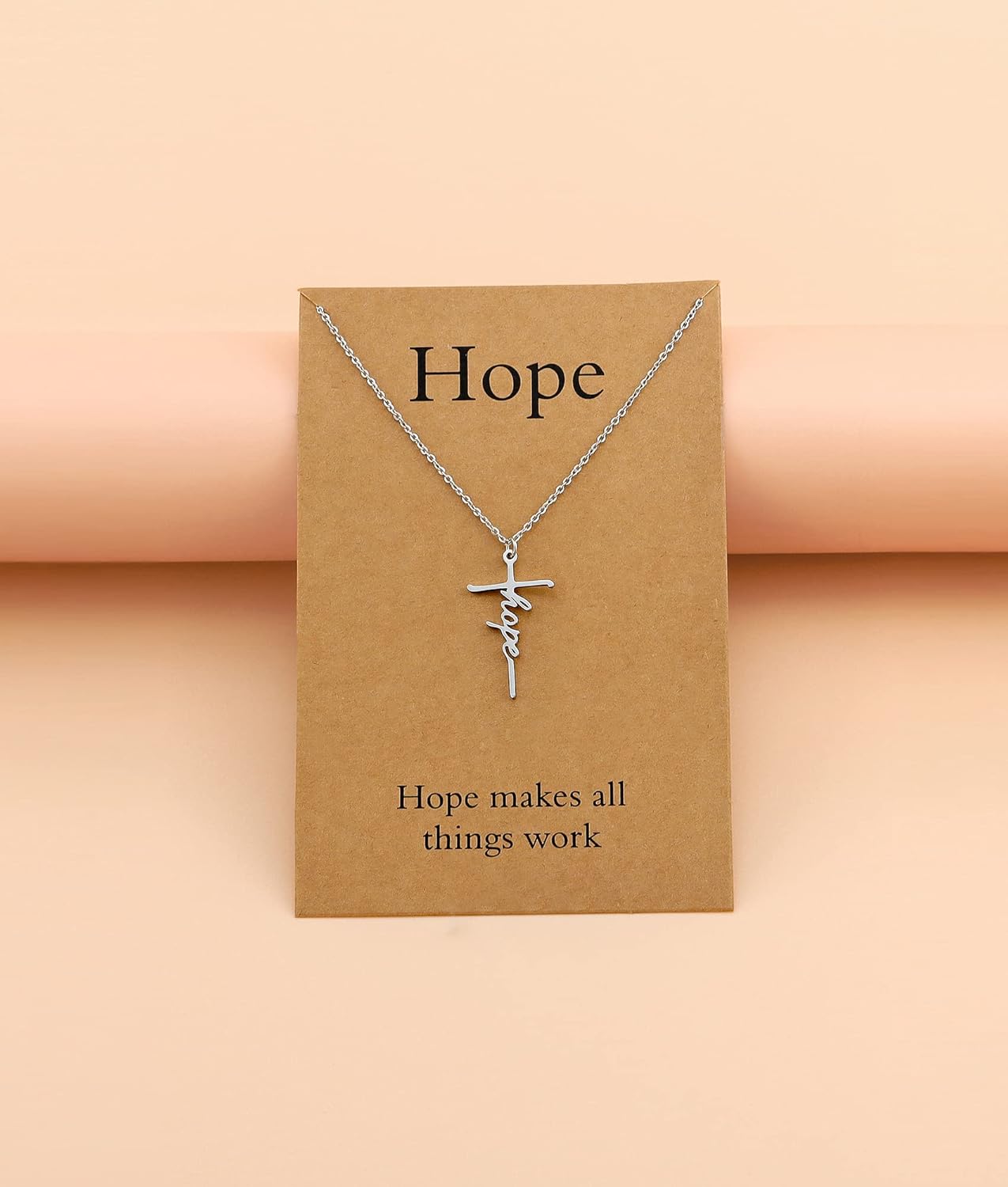 Lcherry Faith Cross Pendant Necklace for Women Religious Christian Jewelry Mother's Day Gifts for Women