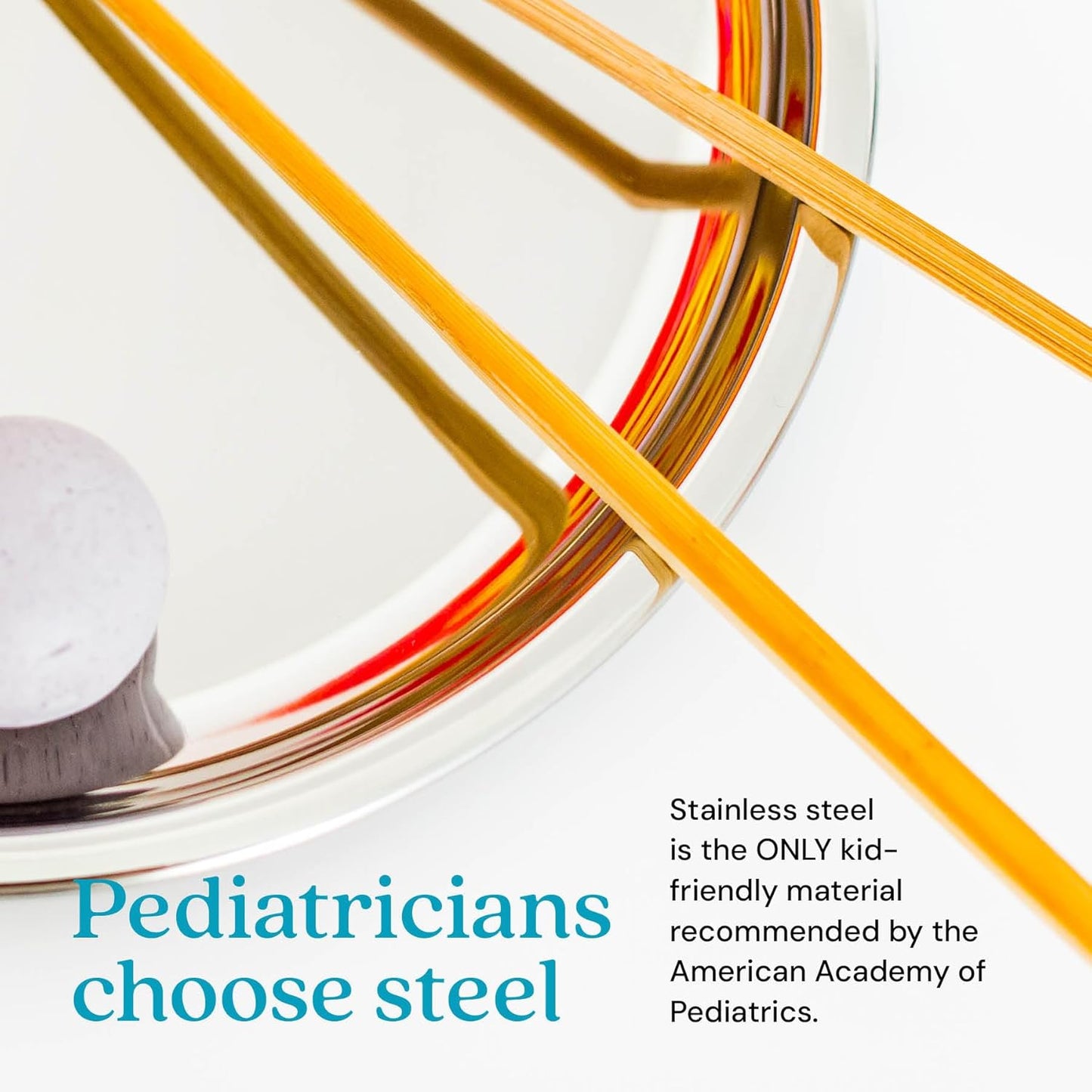 Ahimsa Stainless Steel Plates - 9" Round Classic Stainless Steel Kids Plates, Non Toxic Plate, Camping Plate, BPA Free & Dishwasher Safe (Set of 4)