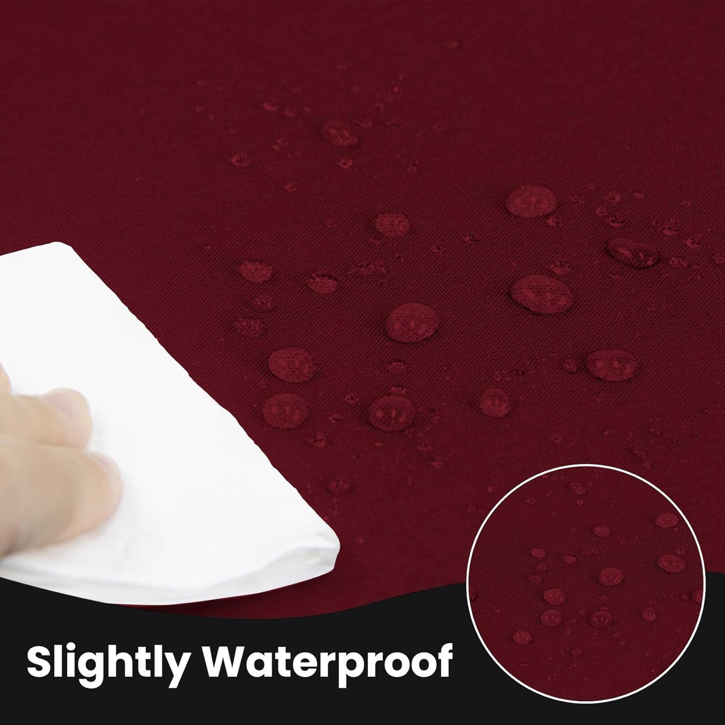 Ascoza 2 Pack Fitted Tablecloth for 6 Foot Rectangle 72 x 30 Inch Burgundy Table Covers Water Resistant Polyester Cloth for Folding, Parties,Display, Trade Show (Burgundy)