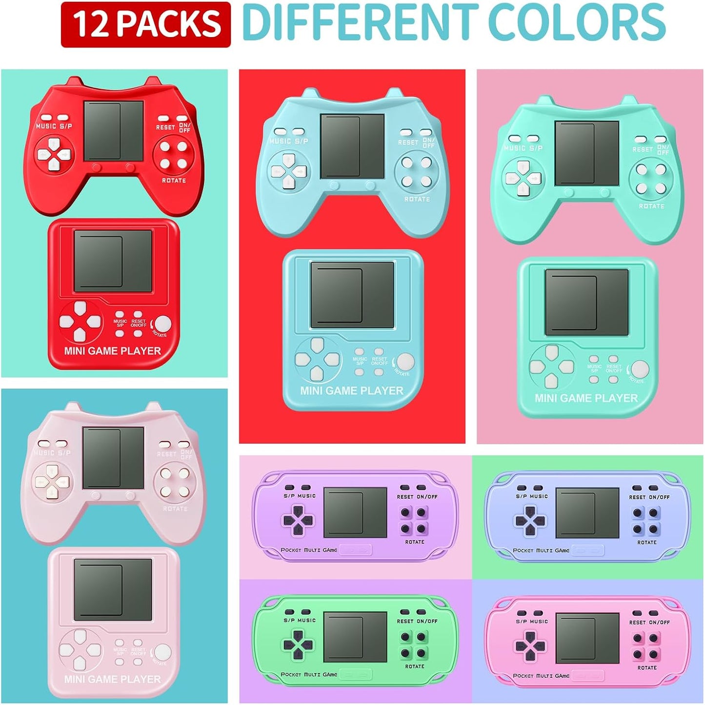 24Pcs Video Game Party Favors Valentines Day Gifts for Kids, Mini Game Keychain Arcade party favors Birthday Supplies Classroom Prizes for Boys and Girls