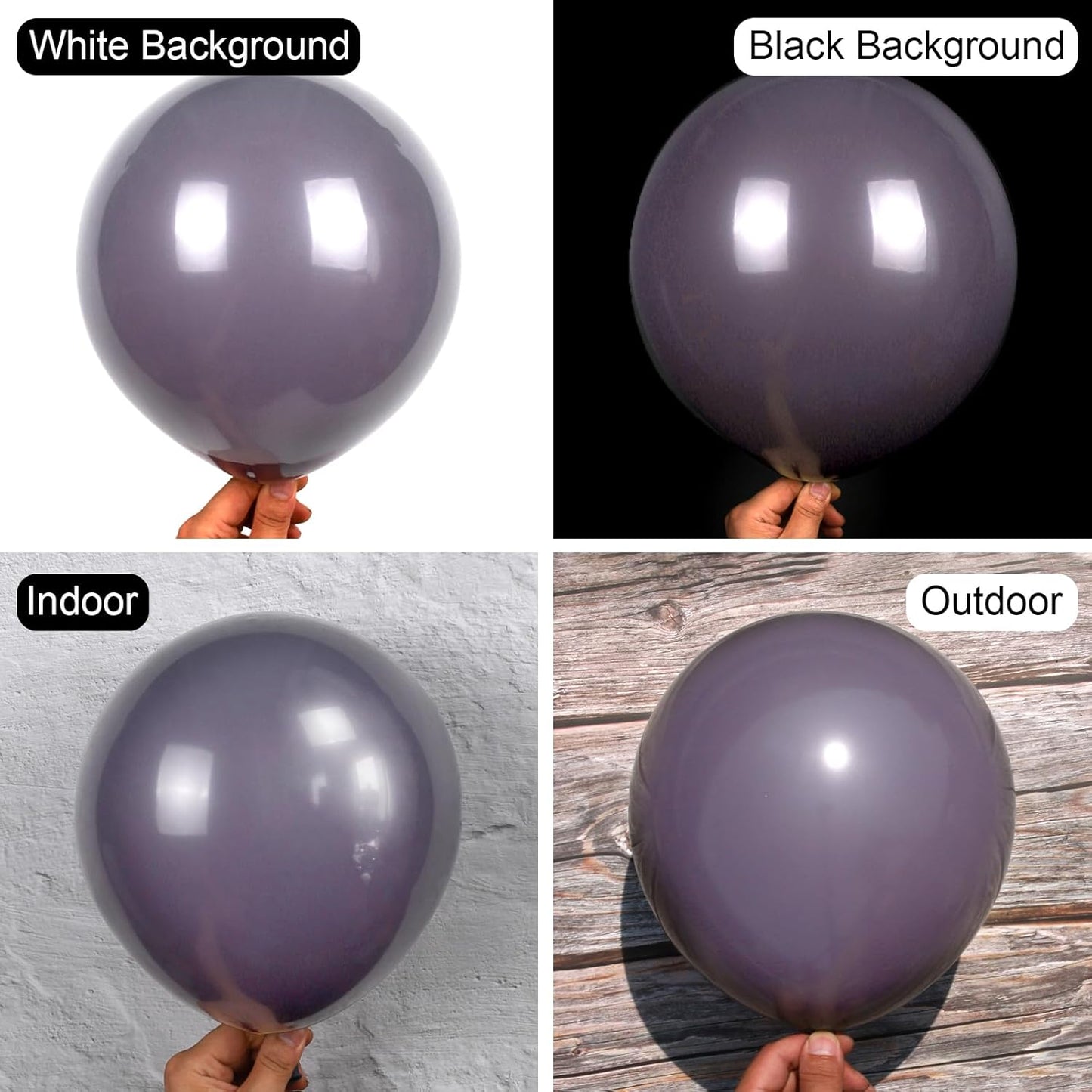 Dusty Purple Balloons, 150 pcs Different Sizes Pack of 18 Inch 12 Inch 10 Inch 5 Inch Matte Lavender Latex Balloons for Balloon Garland Balloon Arch as Birthday Party Wedding Decorations