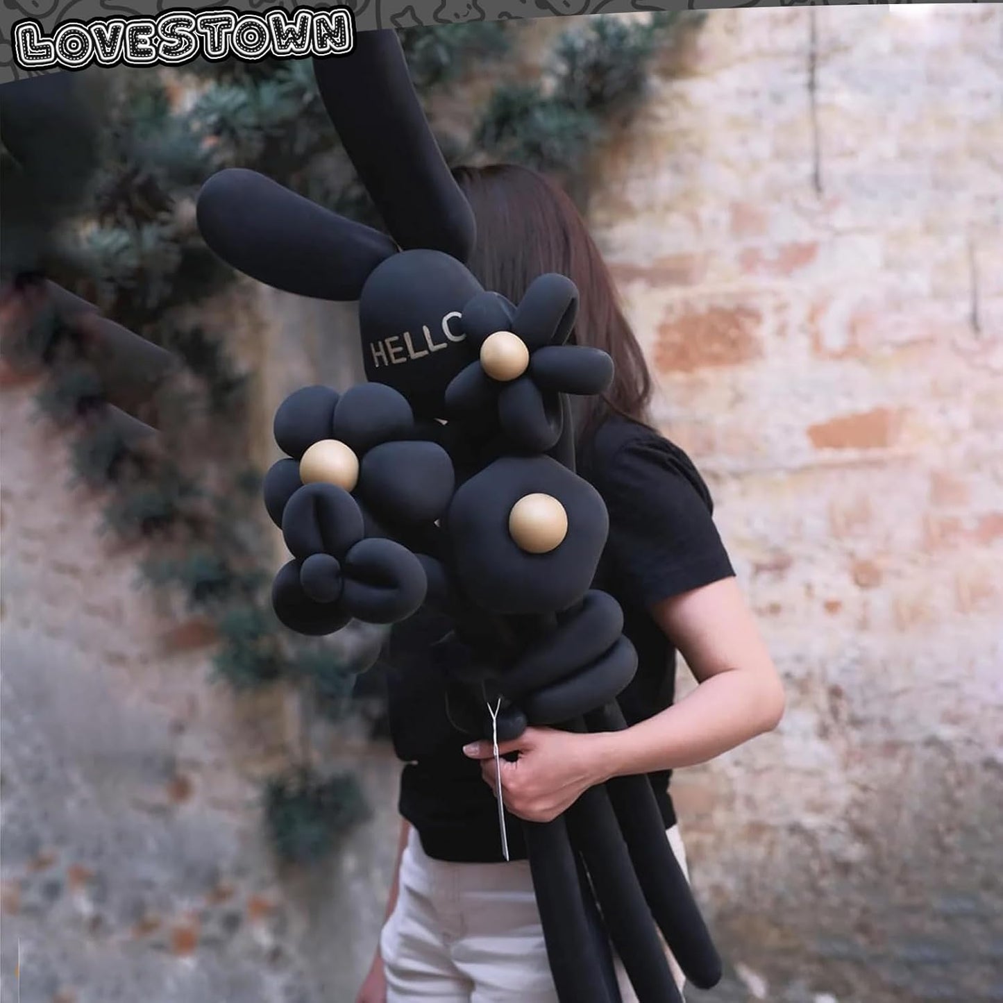 LovesTown 100 PCS 260 long balloons, Black Twisting Animal Balloons Thicken Modeling Magic for Holiday Birthday Party Decor