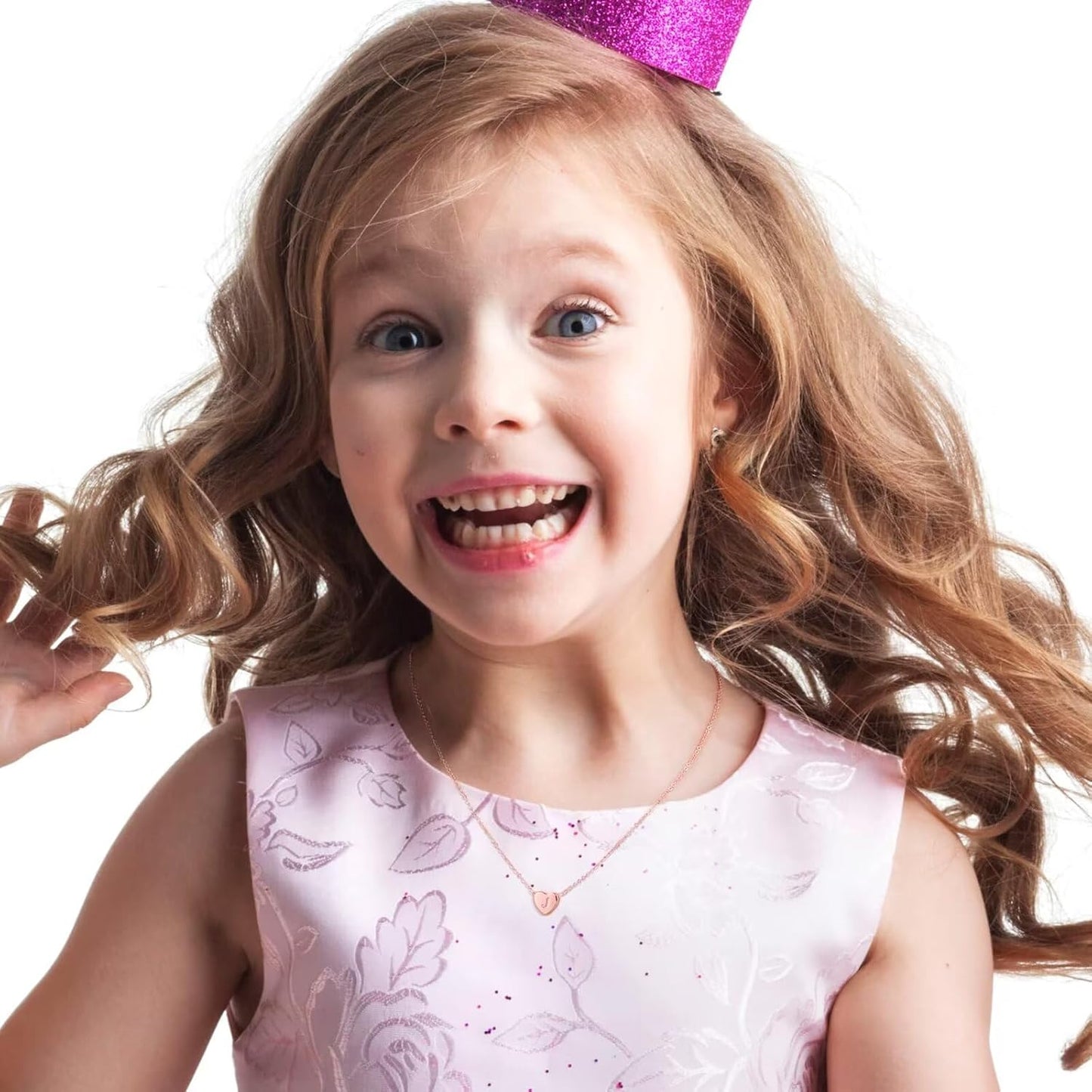 Turandoss Tiny Heart Initial Necklaces for Girls - 14K Rose Gold Filled Heart Pendant Handmade Dainty Heart Letter Initial Necklaces for Teen Girls Jewelry Gifts