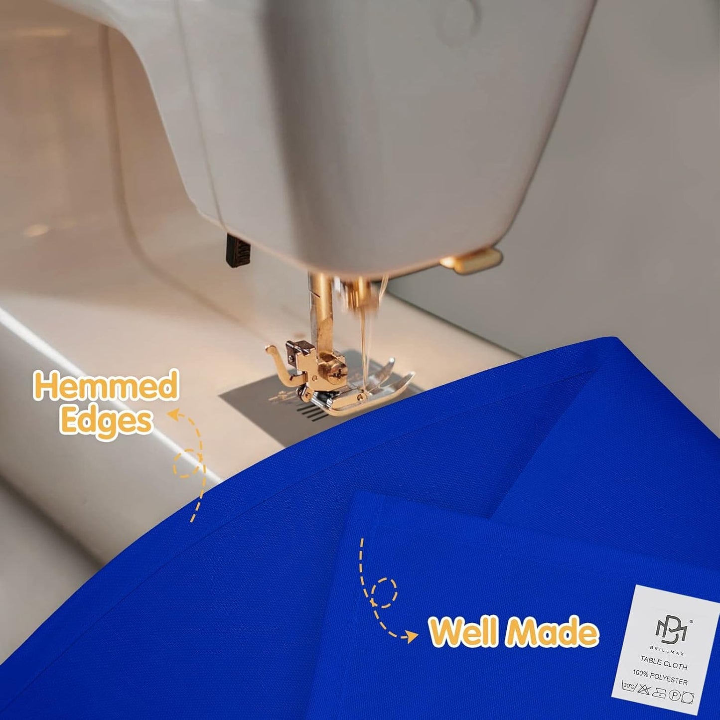 BRILLMAX 6 Pack Royal Blue Tablecloths for 8 Foot Rectangle Tables 60 x 126 Inch - 8ft Rectangular Bulk Linen Polyester Fabric Washable Cloth Cover for Wedding Reception Banquet Birthday Party