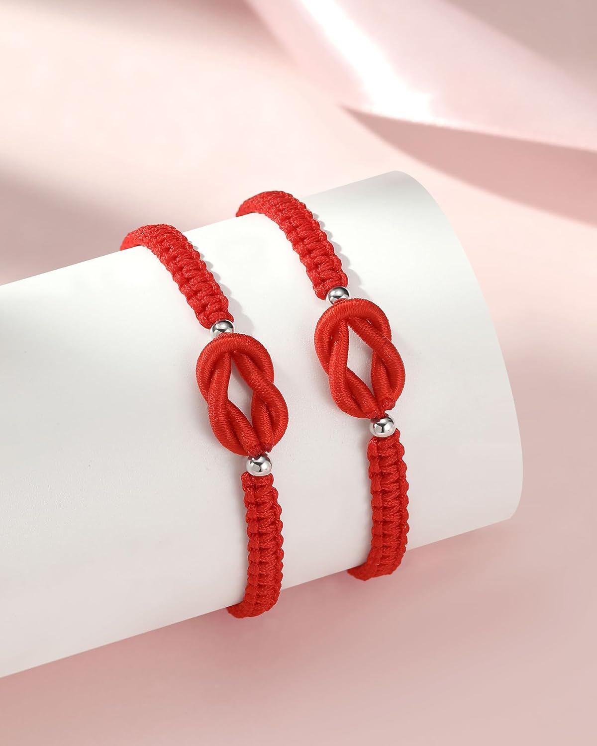 UNGENT THEM Pinky Promise Knot Couples Bracelets Anniversary Christmas Valentines I Love You Gifts for Boyfriend Girlfriend Women Men