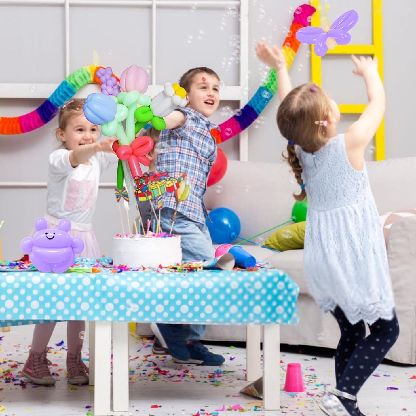 260 Long Balloons 100 Pack Pastel Purple Twisting Animal Balloons Thickening Latex Modeling Long Magic Balloons for Animal Model Weddings Birthdays Festival Party Decorations