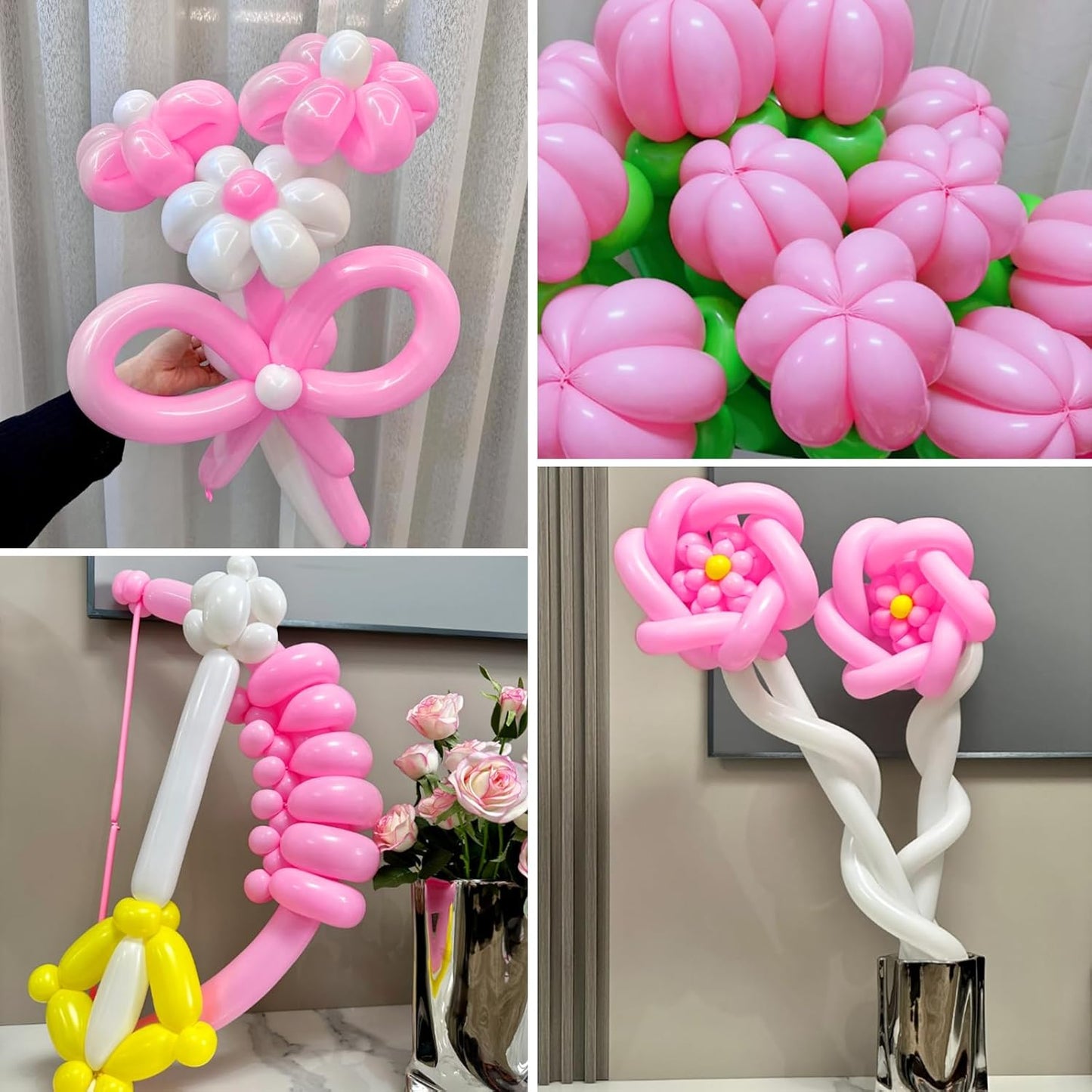 100Pcs Pink 260 Balloons, Long Balloon for Tying Balloon Arch, Long Skinny Balloons for Twisting Ballons Animal balloons Birthday Party Wedding Festival Decorations