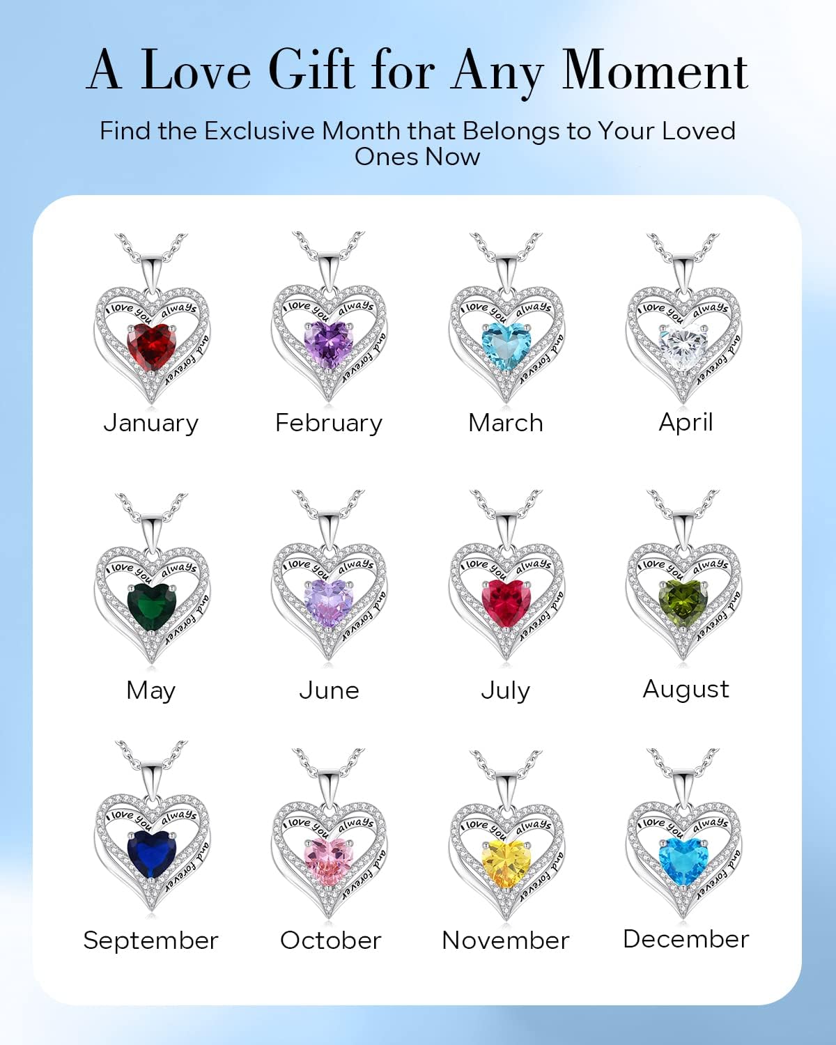 S925 Sterling Silver Necklace for Women, Wife Jewelry Rose Gold, Mom Birthday Valentines Mothers Day Gifts, Girlfriend Necklaces, Daughter Heart Jewel, Anniversary for Her