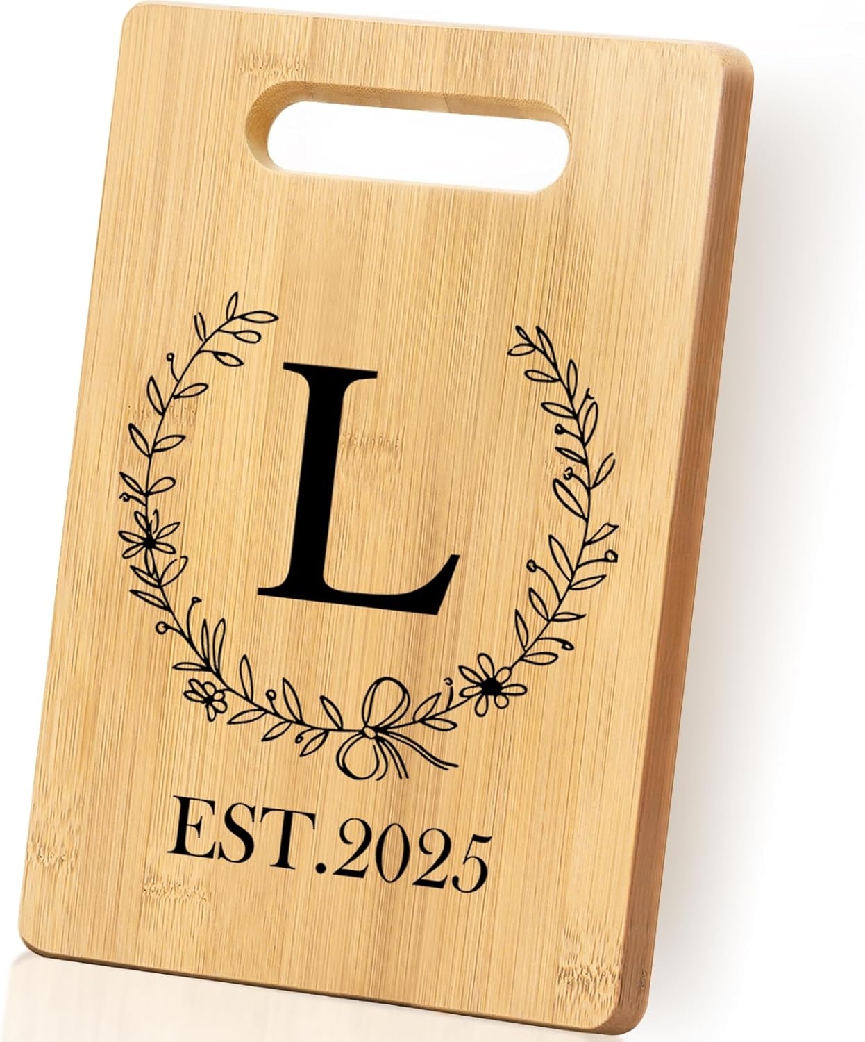 Personalized Cutting Board, Monogrammed Wedding Gift for Couple Newlywed 2025, Initial Birthday Gifts for Women, Gift for Bridal Shower Wedding Shower Engagement Anniversary Housewarming(Letter-L)