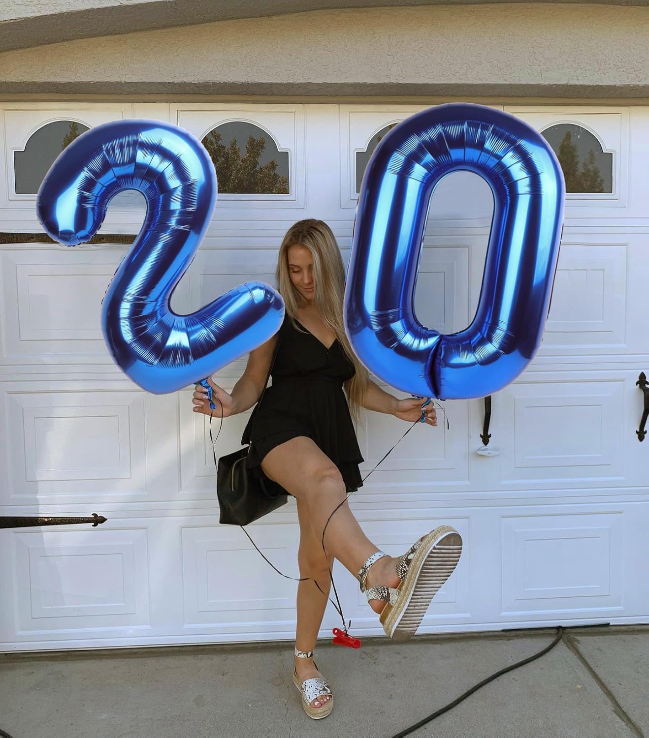 Navy Blue Number 20 Balloon 40 inch, 20 Number Balloons, 20th Navy Blue Birthday Decorations, 20 Year Old Girls Boys Blue Party Supplies