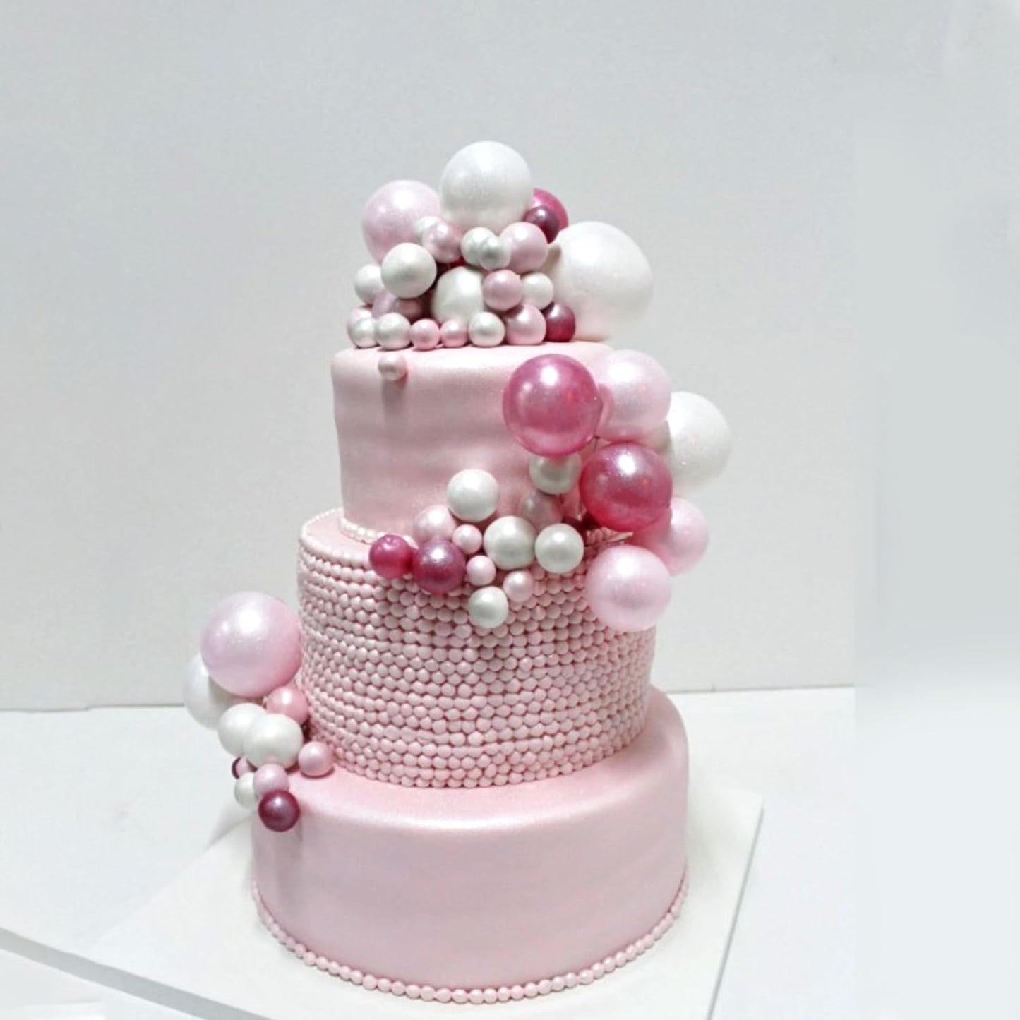 36 Pack Balls Cake Topper Decorations Foam Balloons Cake Decorations Balloons Cake Toppers Balls Cake Picks for Baby Shower Wedding Anniversary Birthday Party Decorations Light Pink Rose Red White