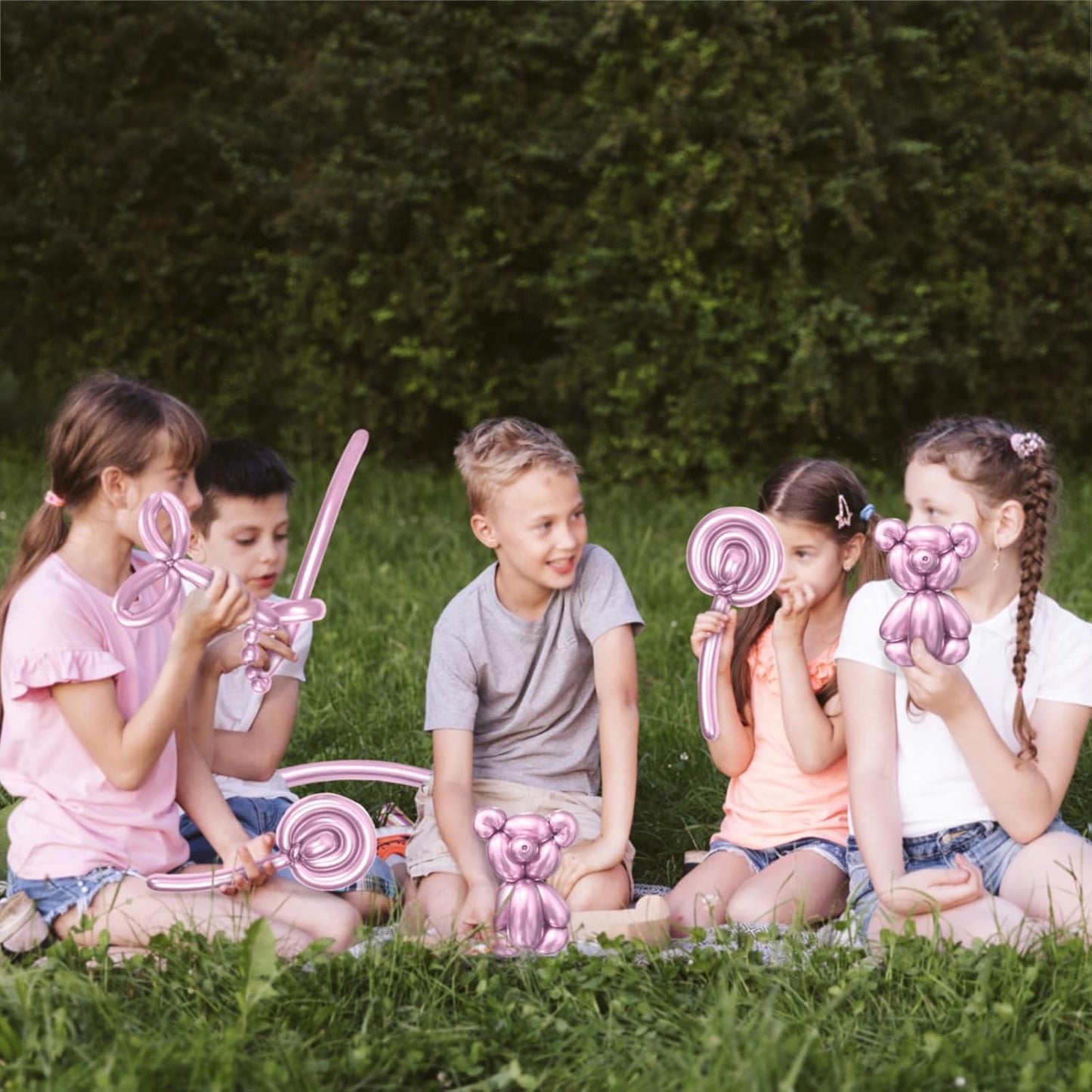 100Pcs Metallic 260 Balloons, Pink Chrome Long Balloon for Animals, 260 Art Ballon for Twisting, Skinny Modeling Supplies for Birthday Party Wedding Festival Decorations. Metallic Pink