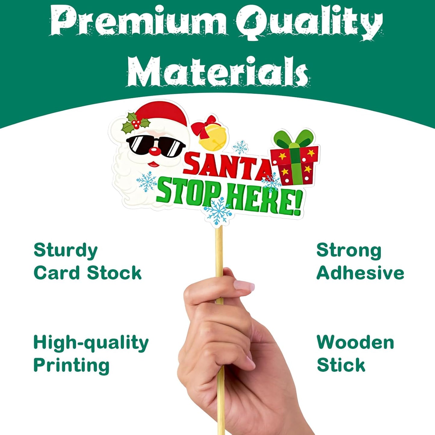 Christmas Photo Booth Props, 31Pcs Christmas Party Photo Shoot Props for Kids Adults for Xmas Holiday Party Photobooth Props Supplies