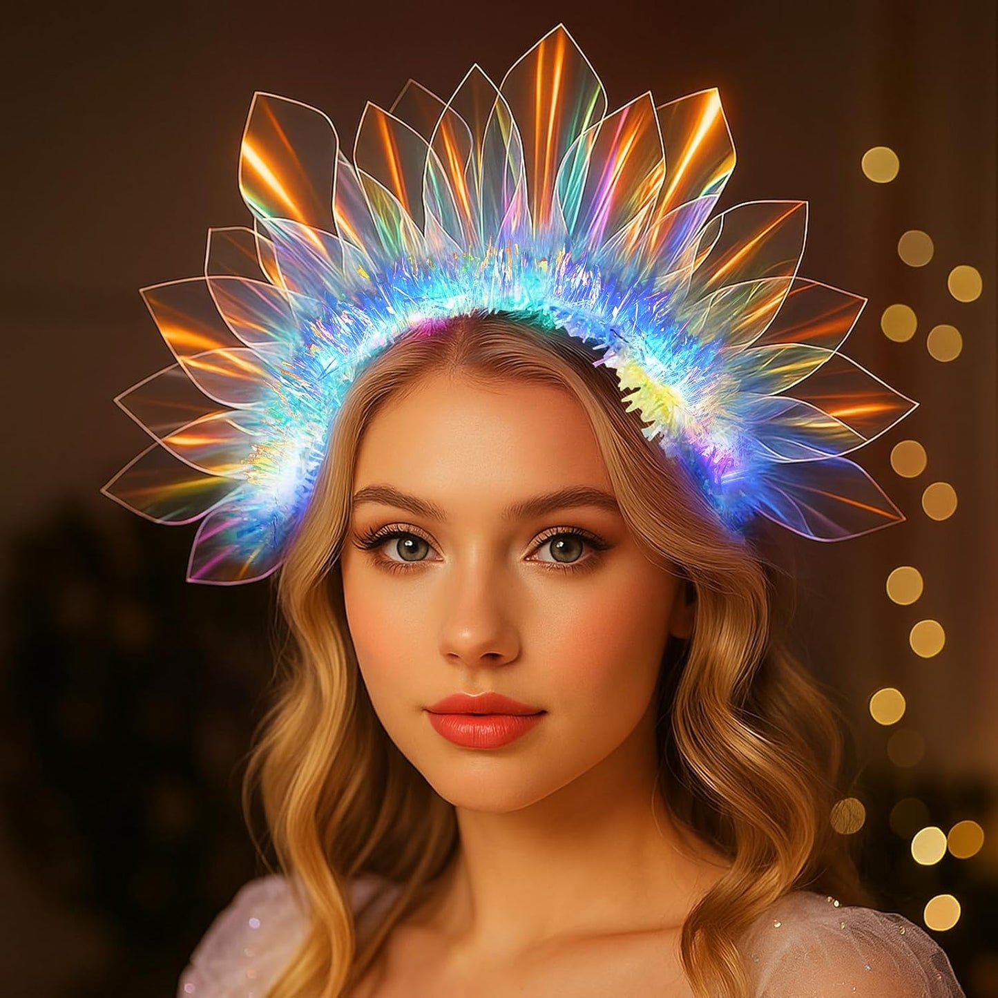 2 PCS LED Headbands Light Up Headband, Glow In The Dark Party Supplies, Glow Party Supplies for Women & Girls, Light Up Party Favors Flashing Hair Band for Raves, Halloween, Christmas, Night Events